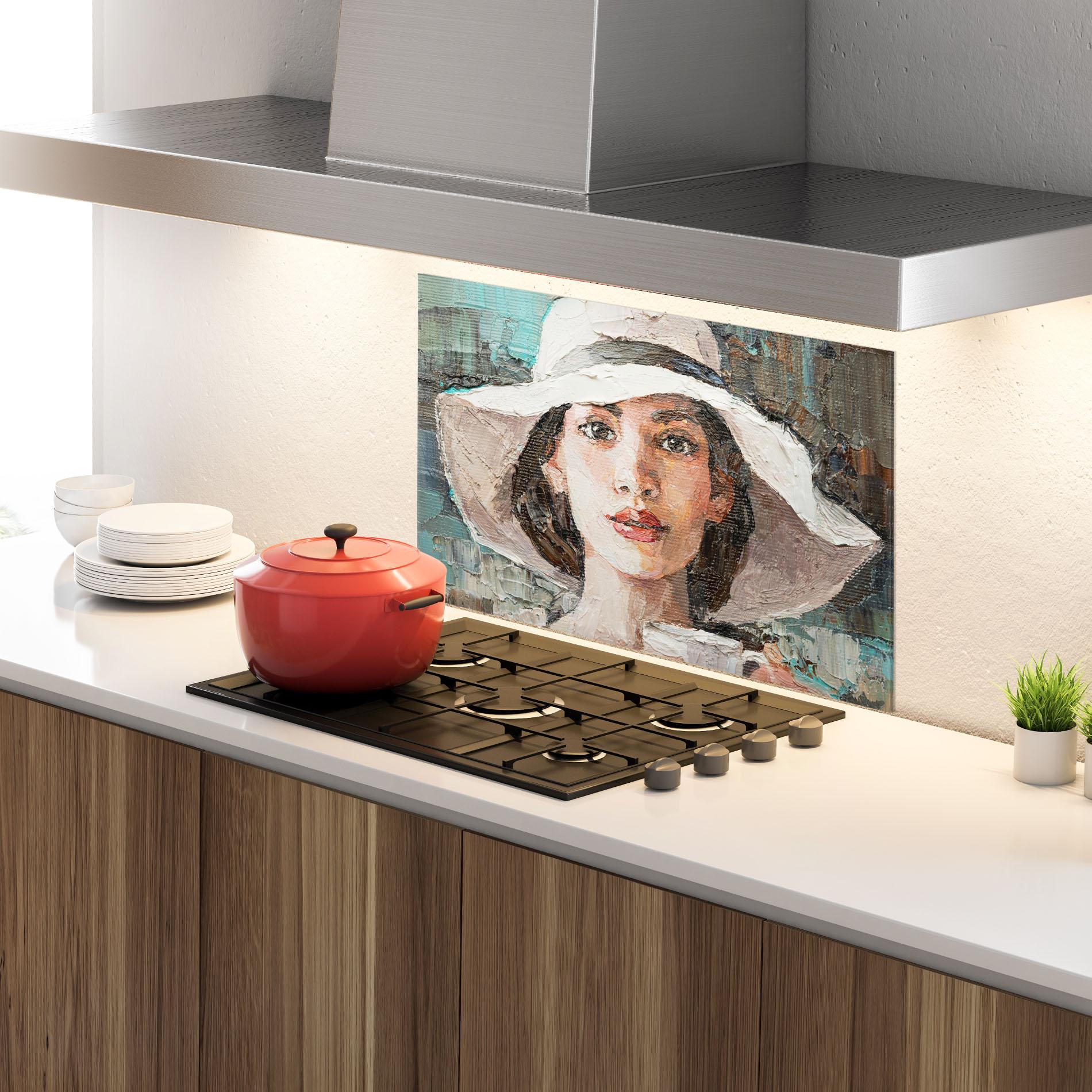 Panel Szklany do Kuchni White Lady mockup 4