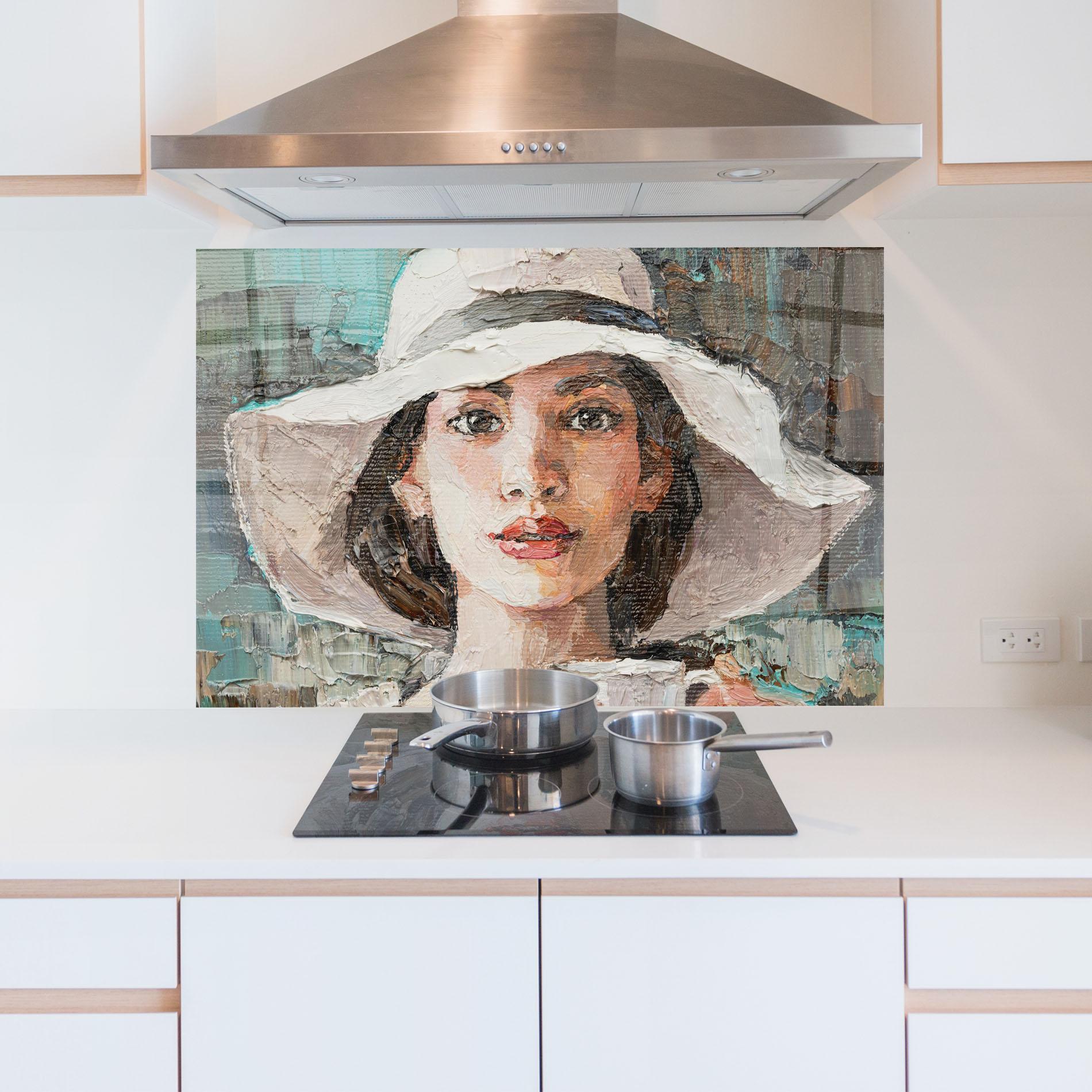 Panel Szklany do Kuchni White Lady mockup 5