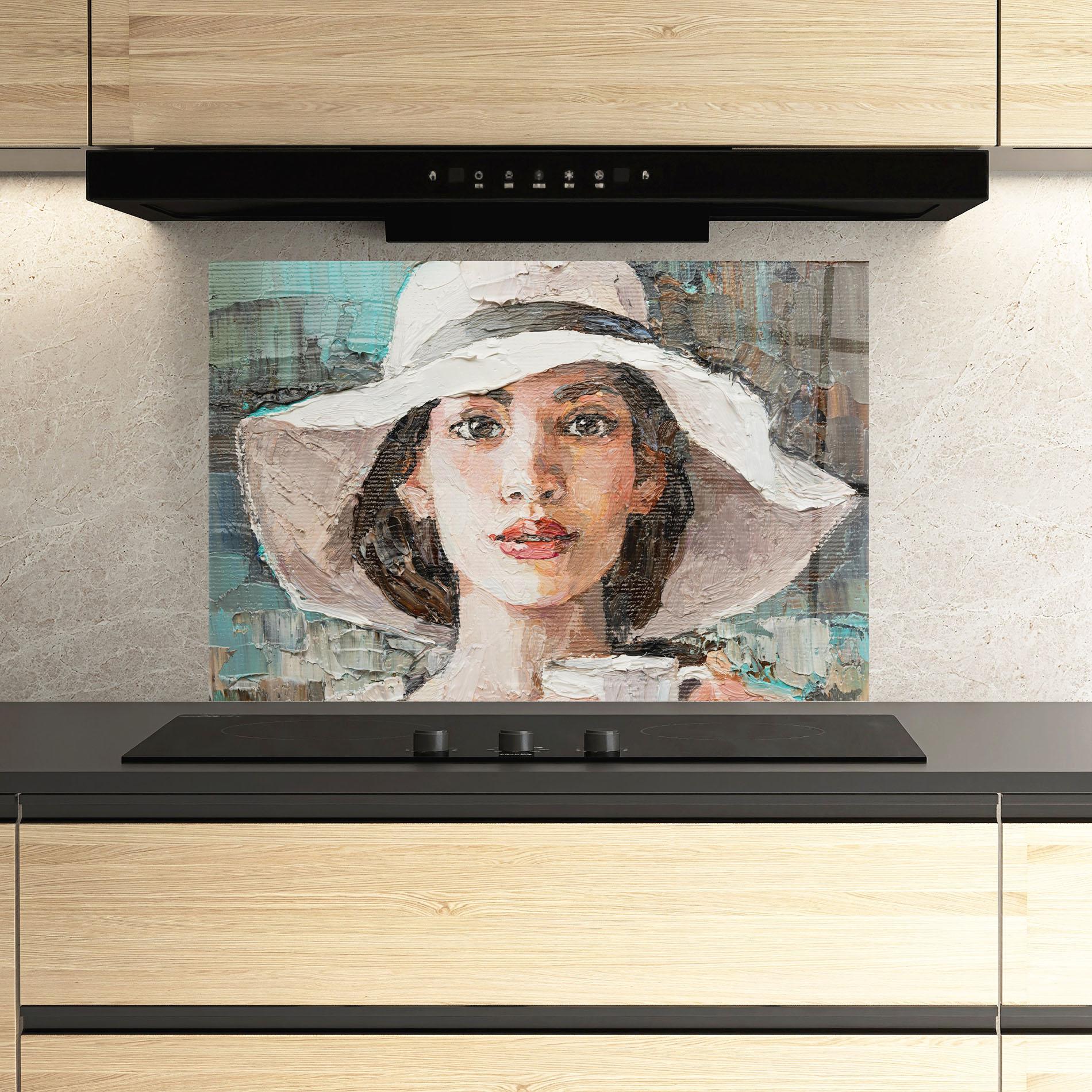 Panel Szklany do Kuchni White Lady mockup 3