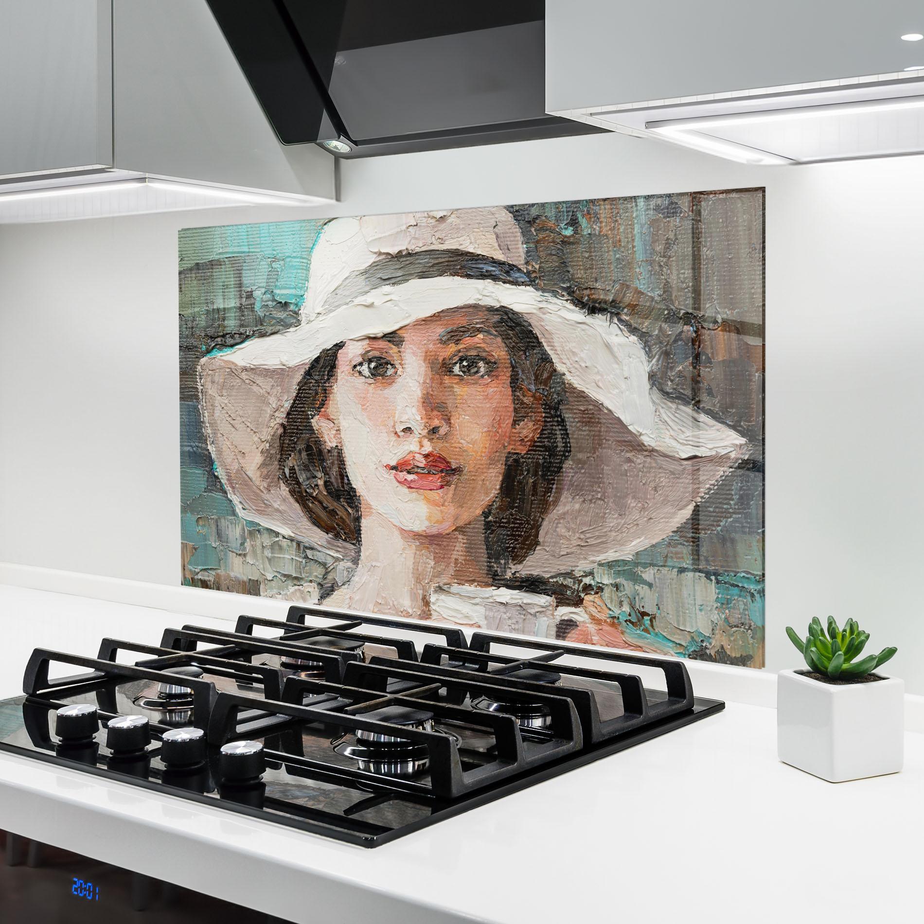 Panel Szklany do Kuchni White Lady mockup 6