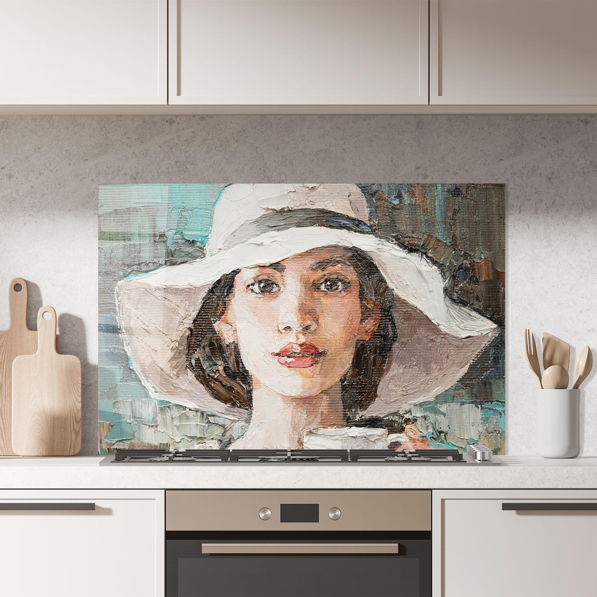 Panel Szklany do Kuchni White Lady mockup 7