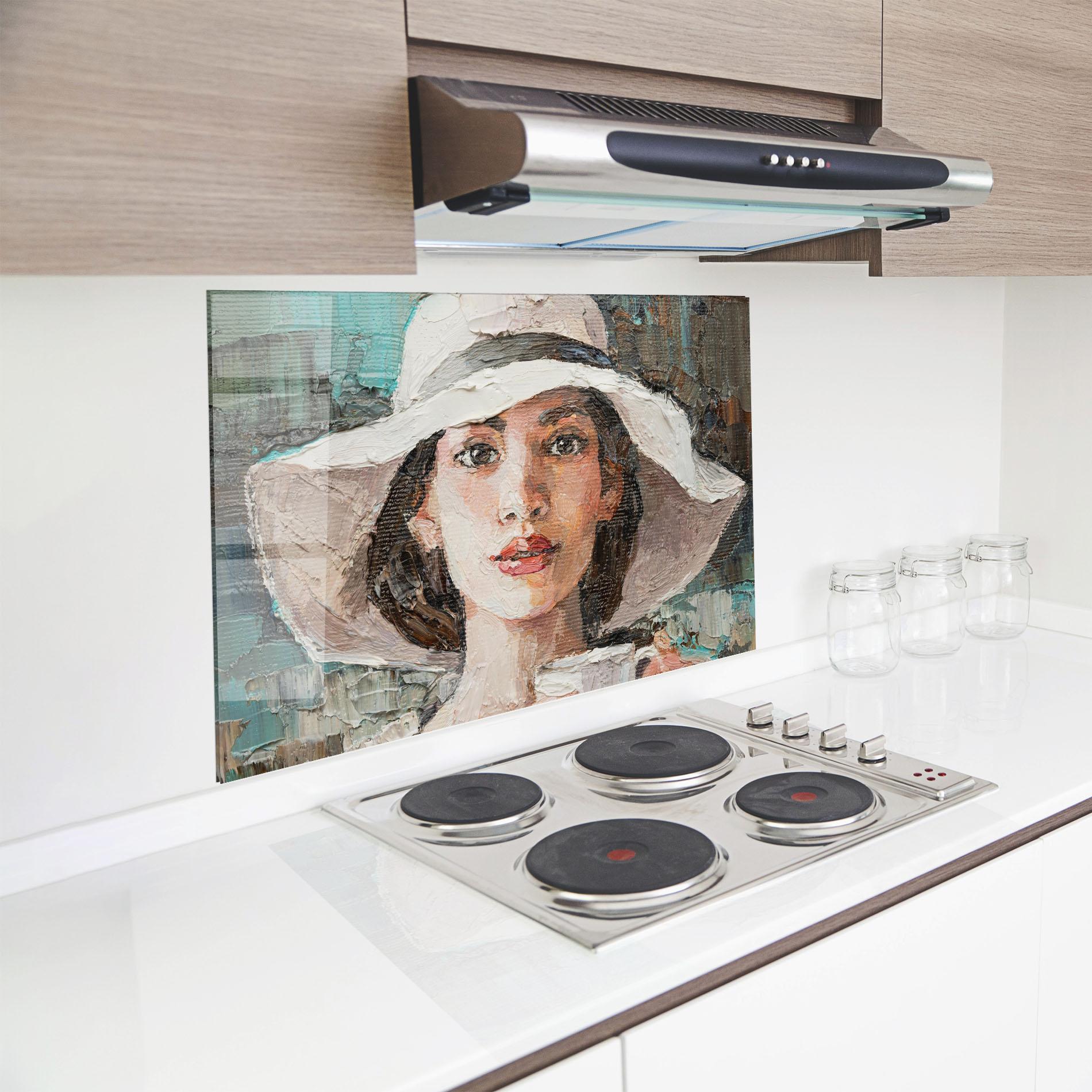 Panel Szklany do Kuchni White Lady mockup 8