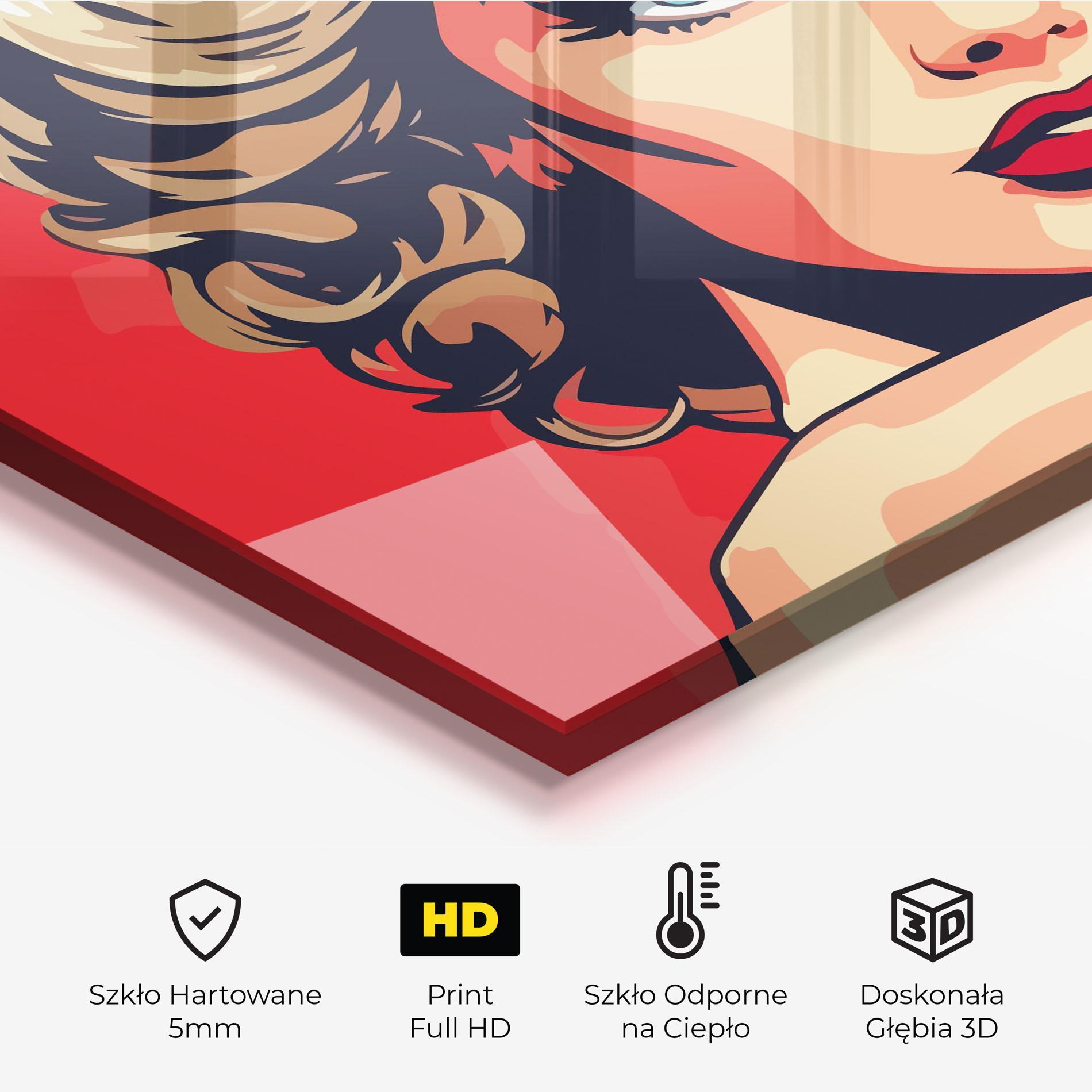 Panel Szklany do Kuchni Blue Eyes Portrait mockup 2