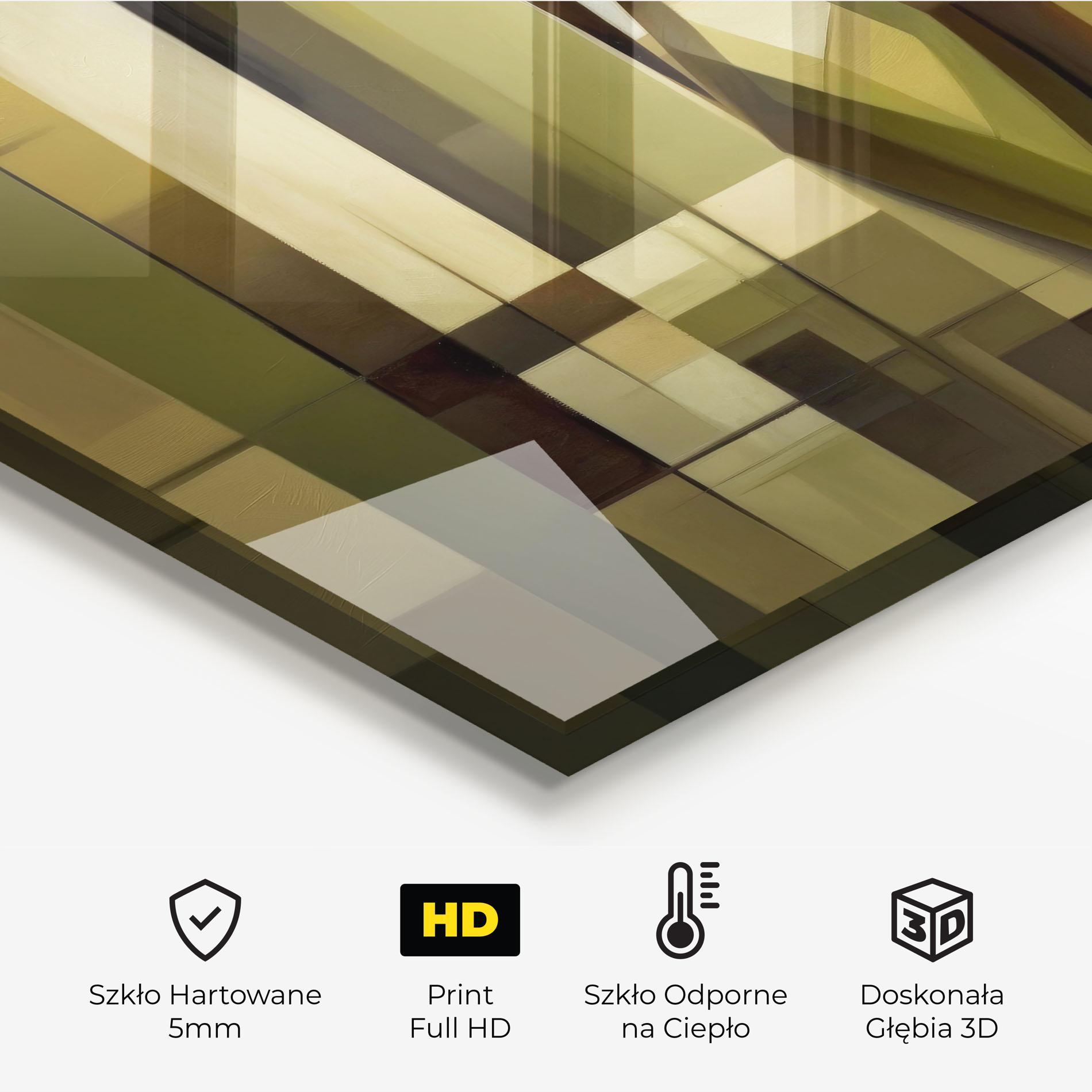 Panel Szklany do Kuchni Olive Green Shilouete mockup 2