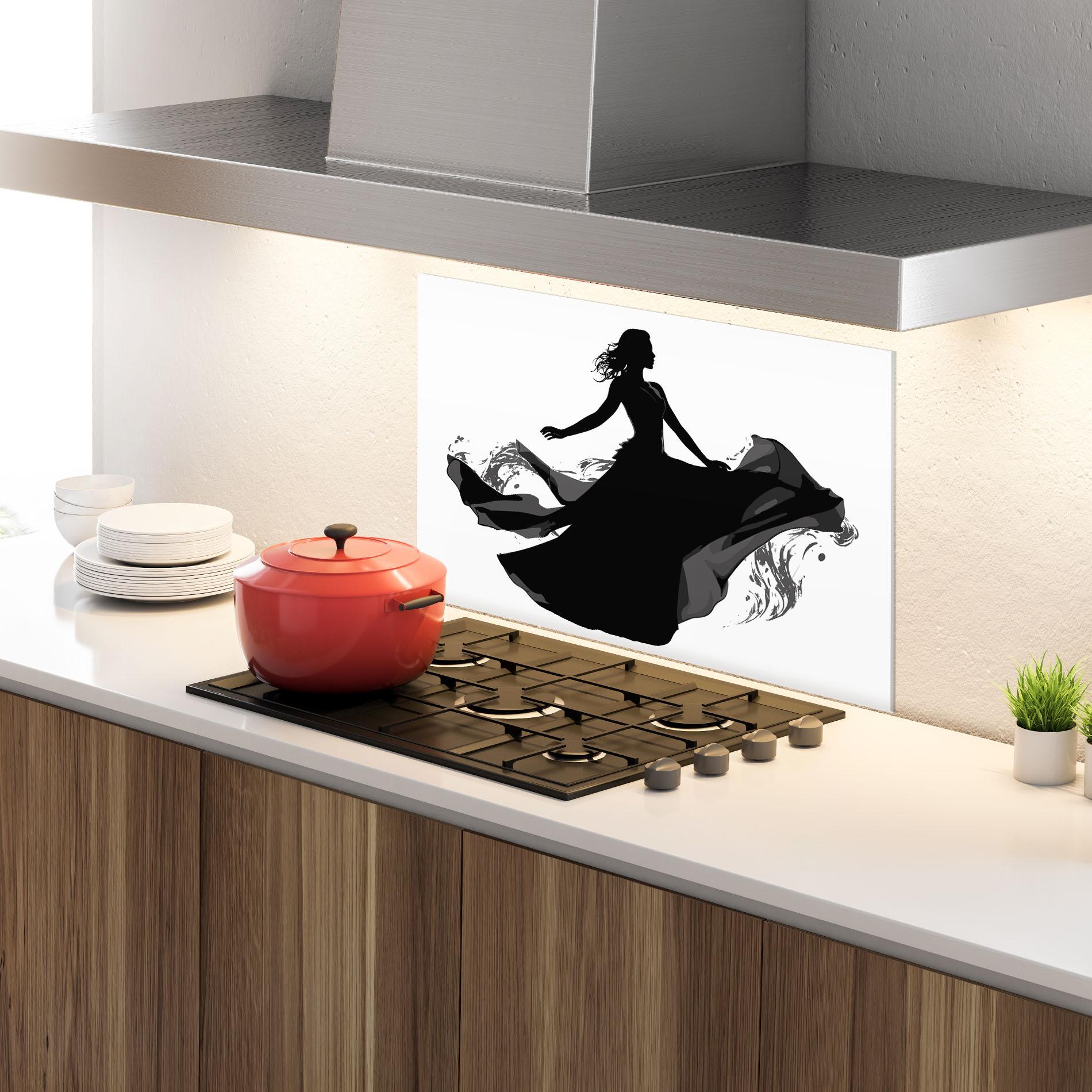 Panel Szklany do Kuchni Dress Jump mockup 4