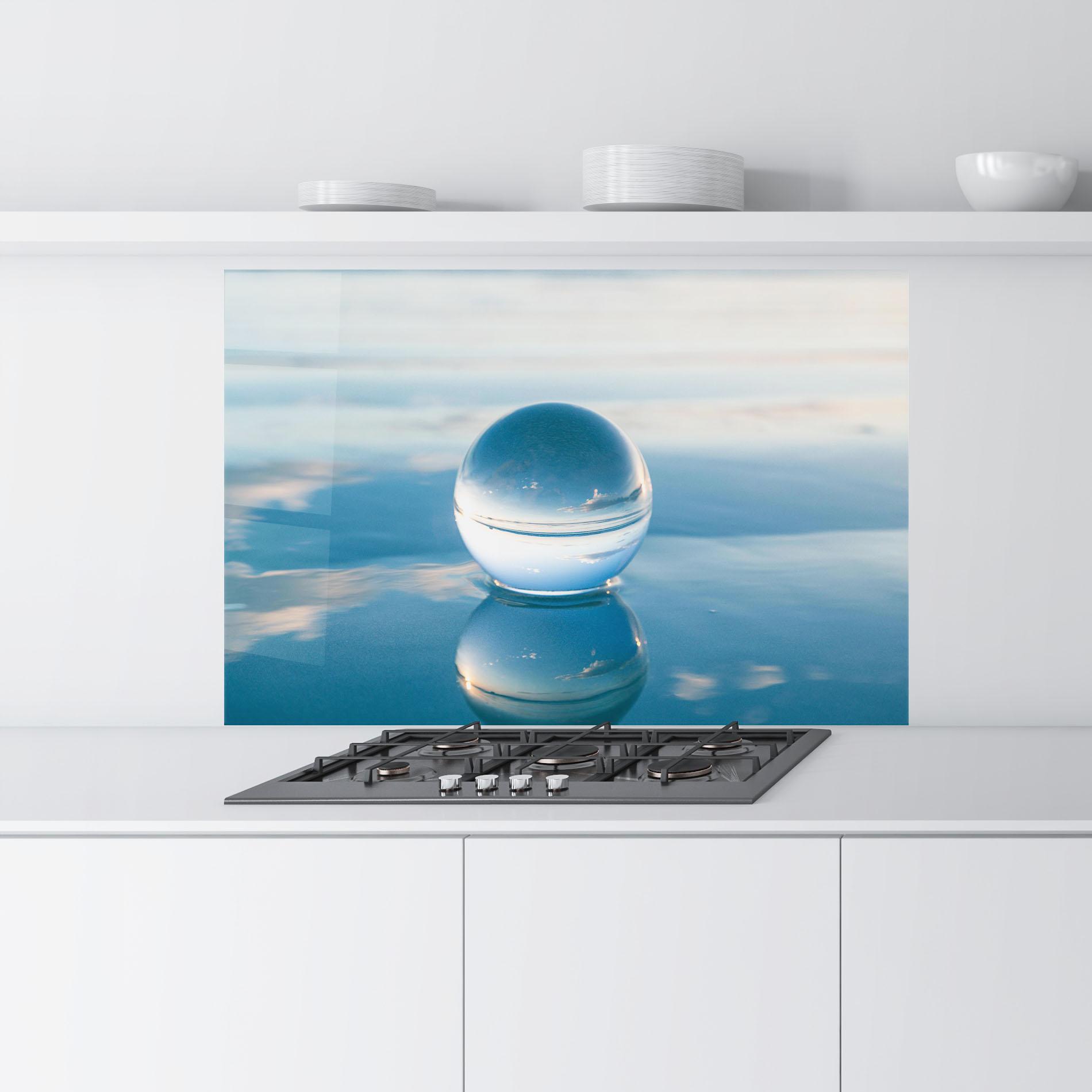 Panel Szklany do Kuchni Crystal Ball Reflecting mockup 9