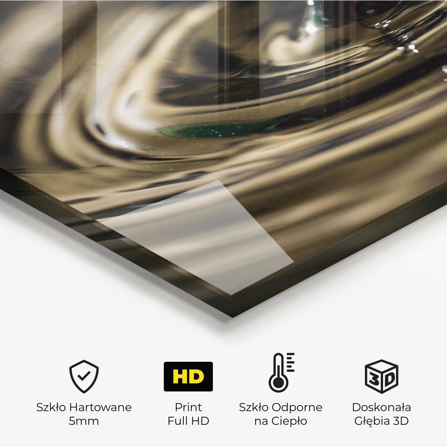 Panel Szklany do Kuchni Brown Water Drop mockup 2