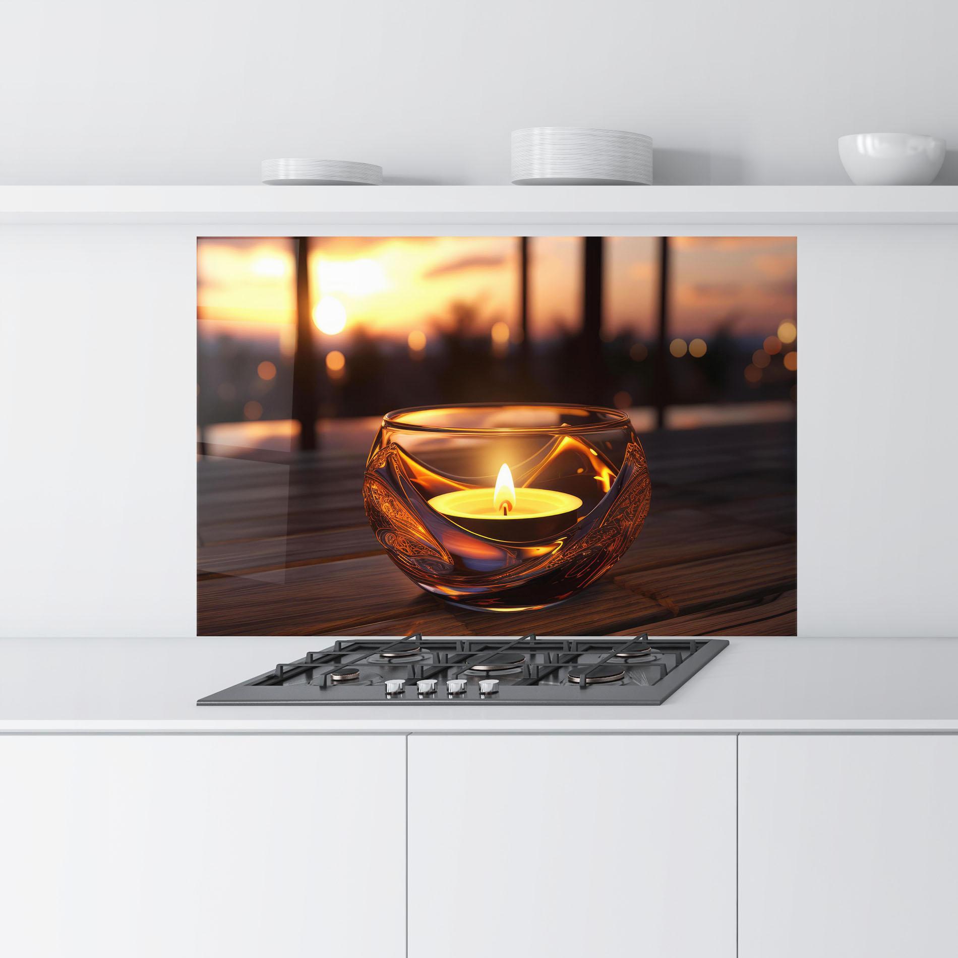 Panel Szklany do Kuchni Fire Bowl mockup 9