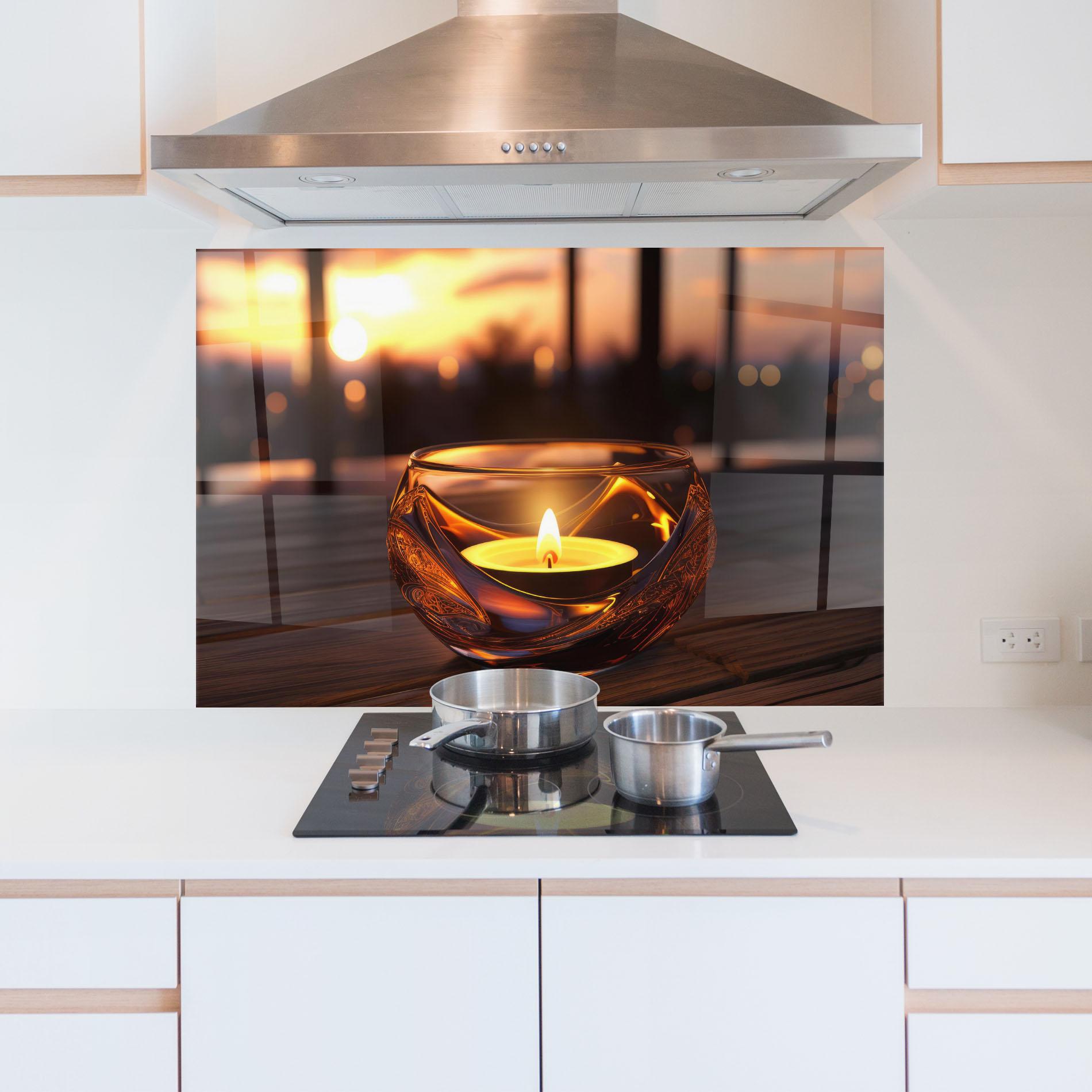 Panel Szklany do Kuchni Fire Bowl mockup 5