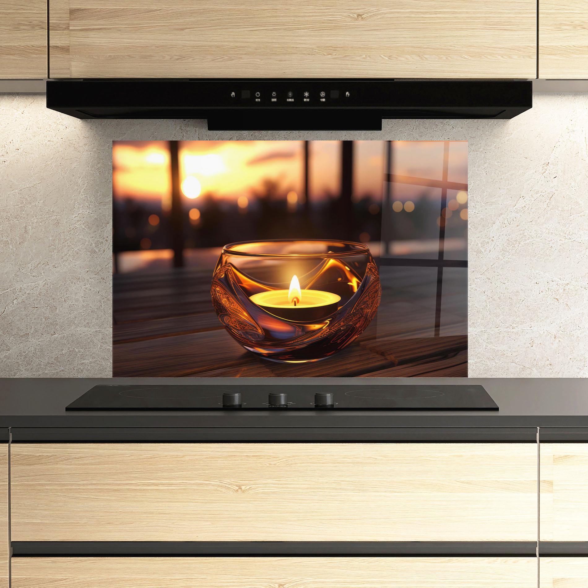 Panel Szklany do Kuchni Fire Bowl mockup 3