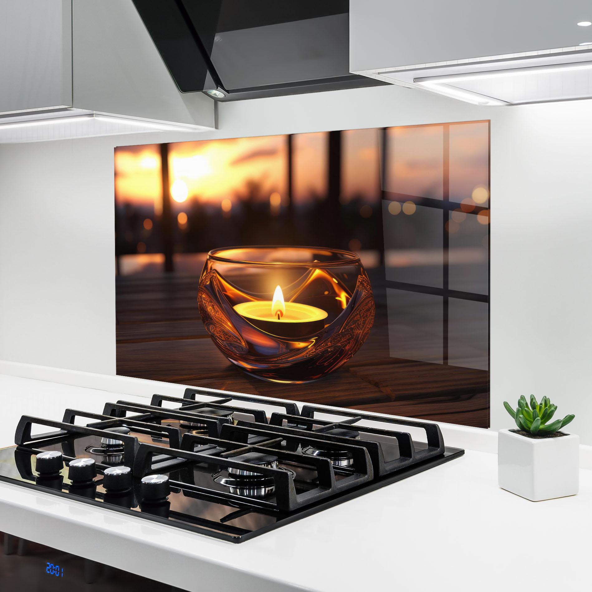 Panel Szklany do Kuchni Fire Bowl mockup 6