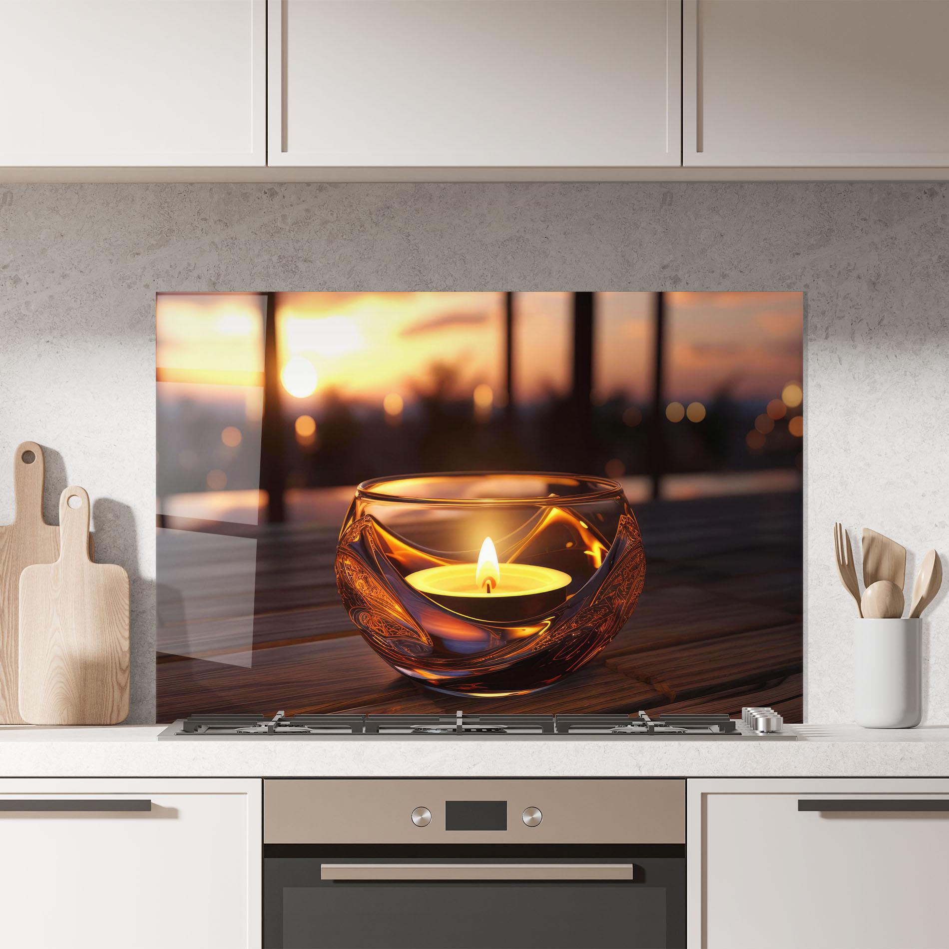 Panel Szklany do Kuchni Fire Bowl mockup 7