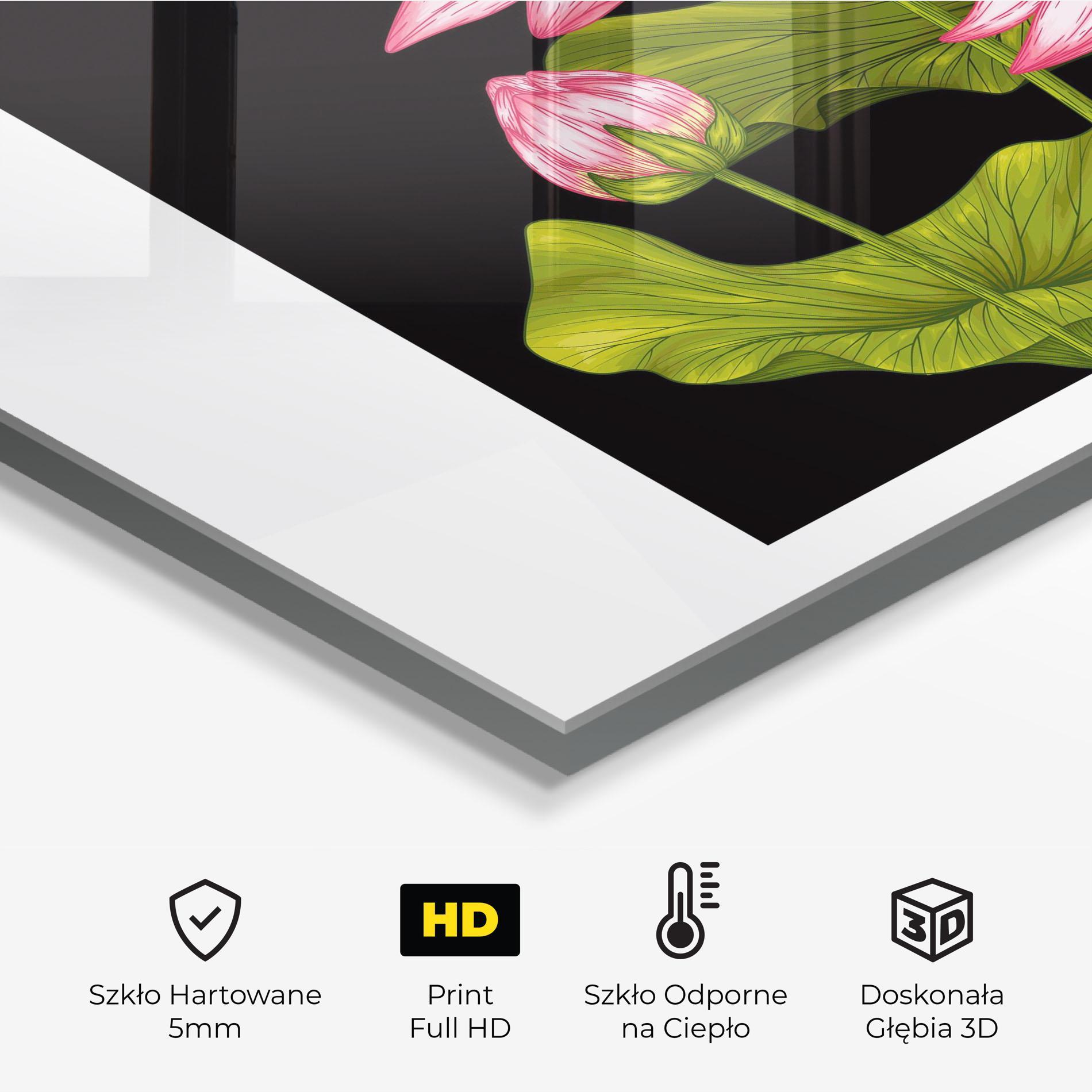 Panel Szklany do Kuchni Feng Shui Flower mockup 2