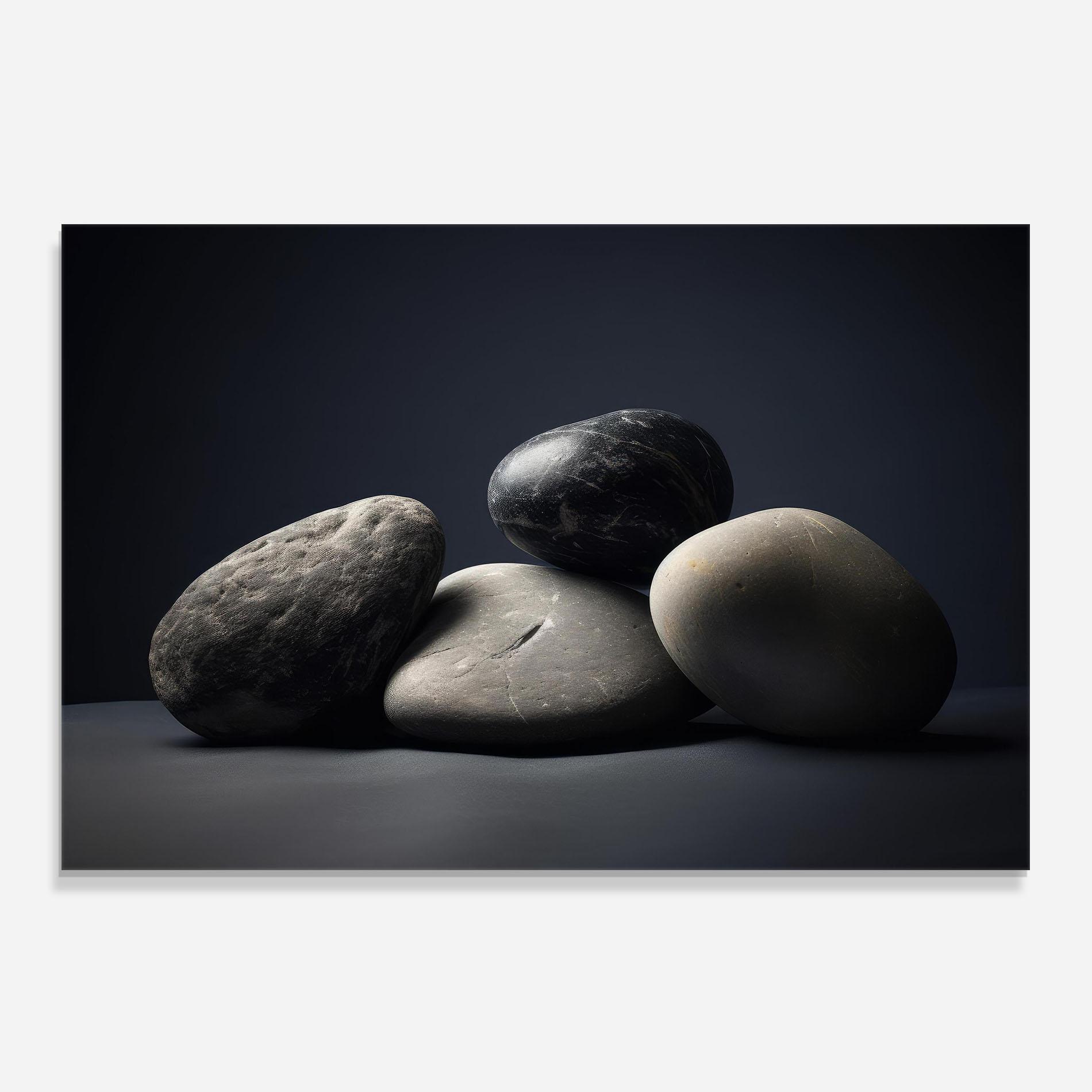 Panel Szklany do Kuchni Grey Stone mockup 0