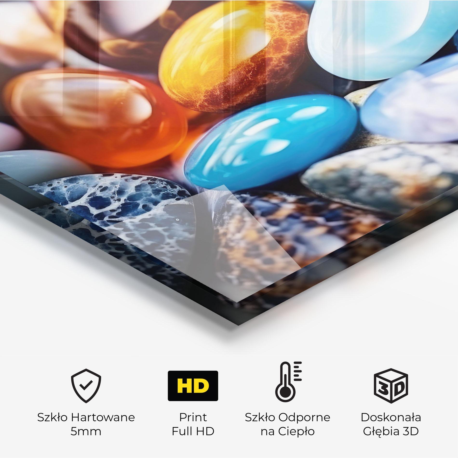 Panel Szklany do Kuchni Precious Gemstones mockup 2