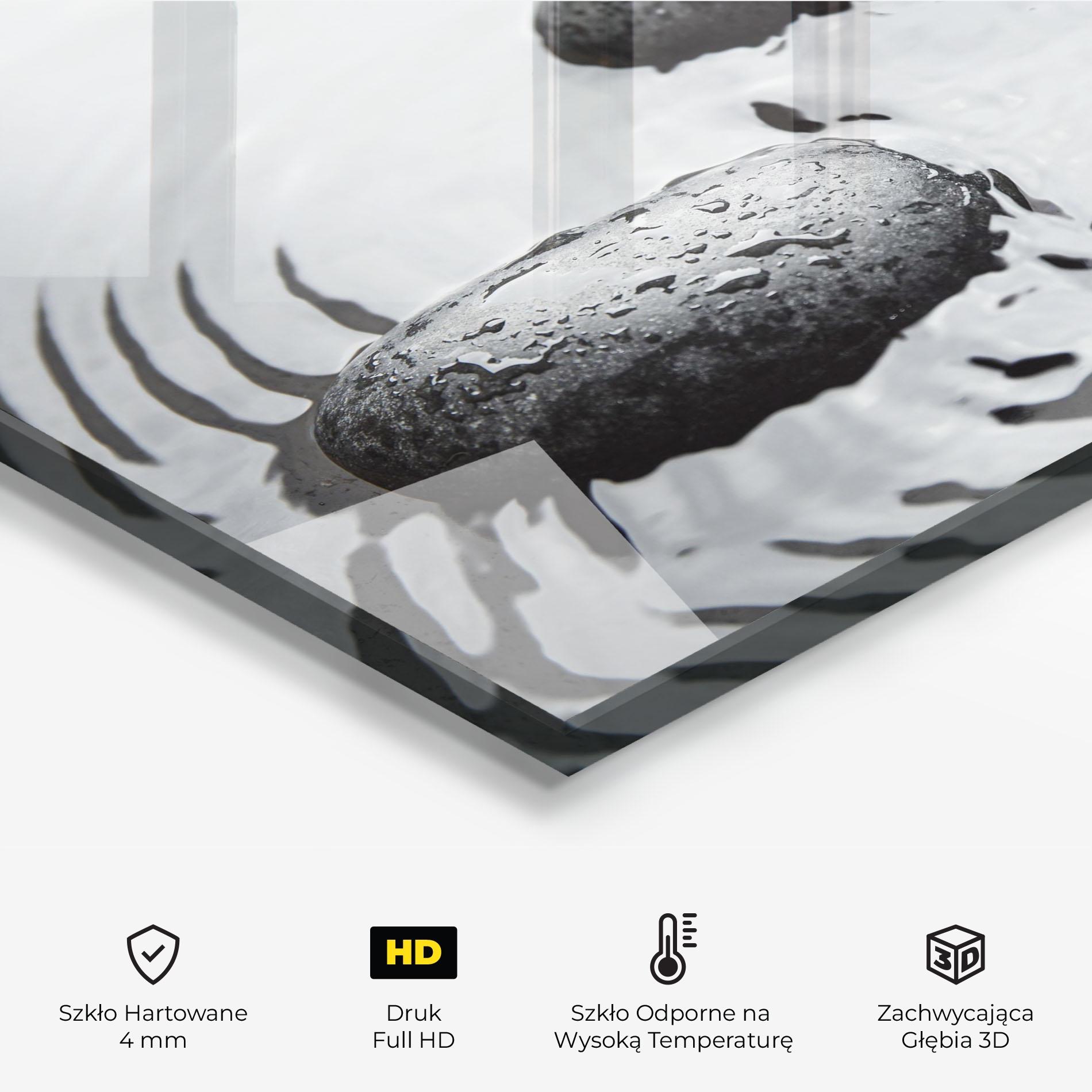 Panel Szklany do Kuchni Spa Stones Water mockup 2