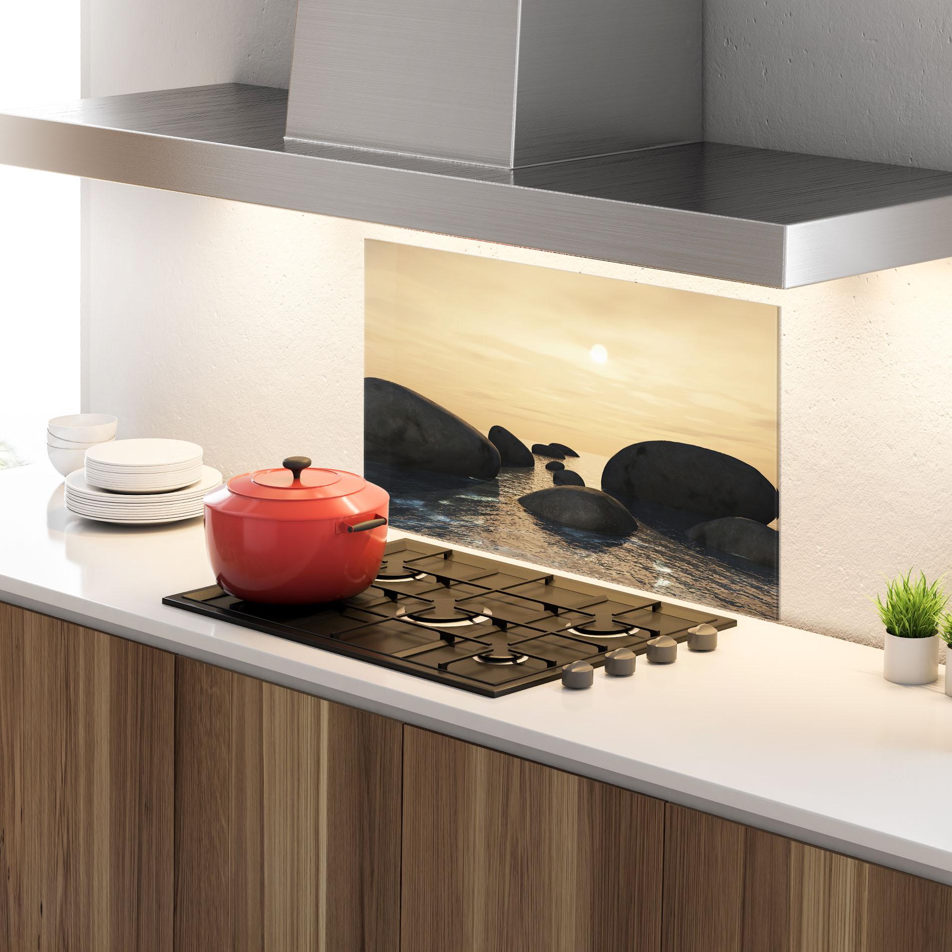 Panel Szklany do Kuchni Peace Rock mockup 4