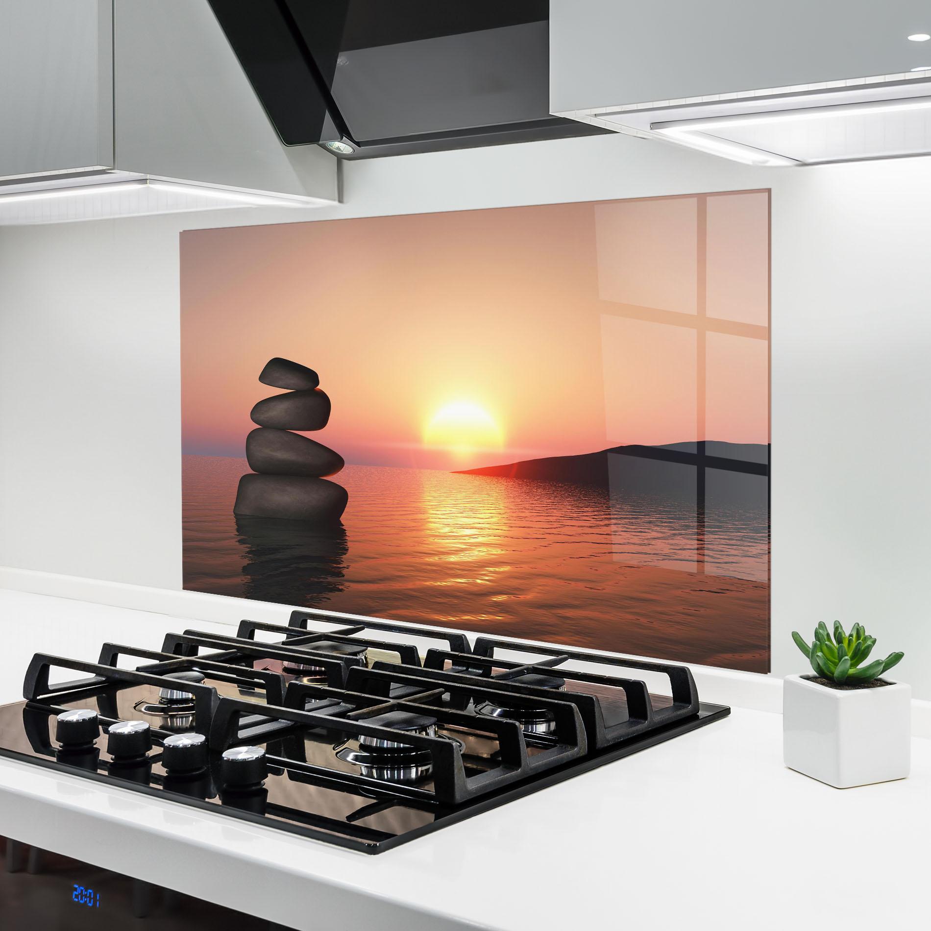 Panel Szklany do Kuchni Peace And Sunset mockup 6