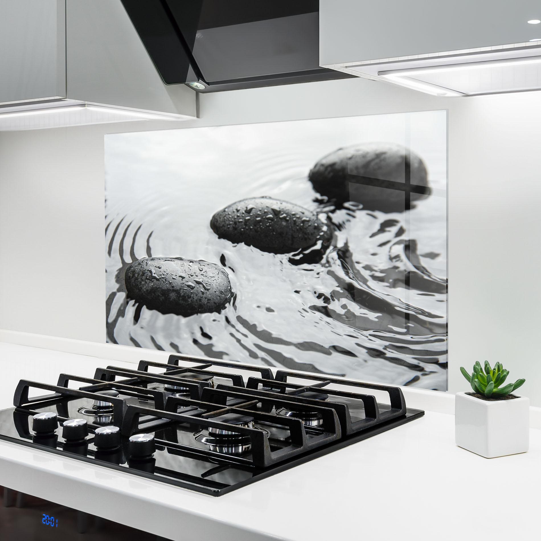 Panel Szklany do Kuchni Spa Stones Water mockup 6
