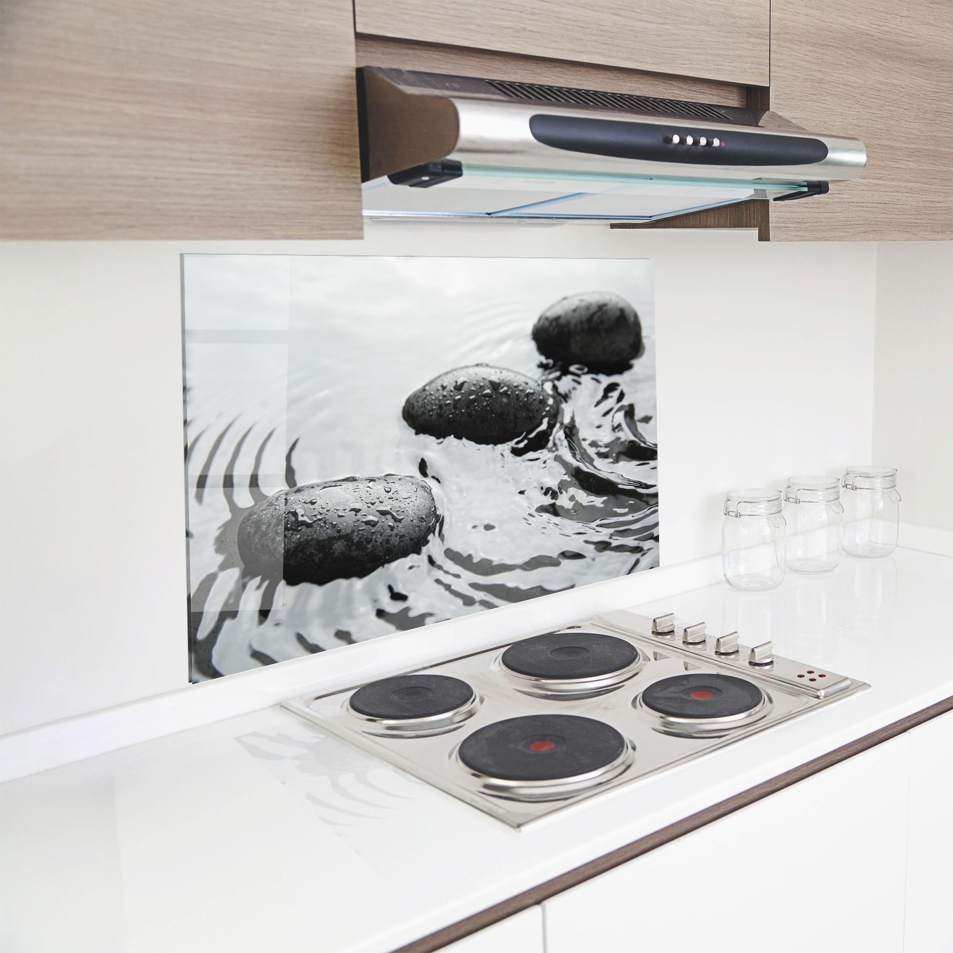 Panel Szklany do Kuchni Spa Stones Water mockup 8