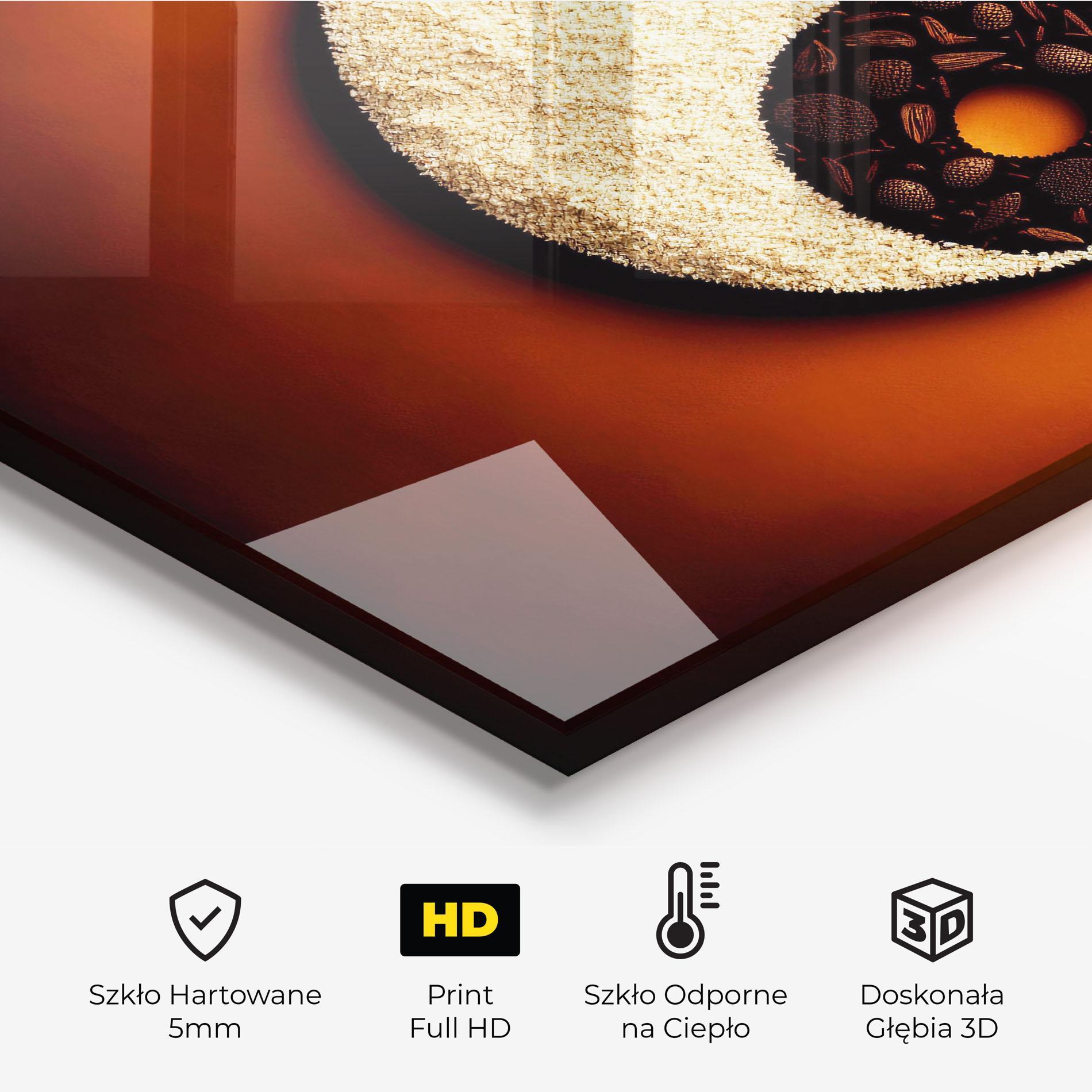 Panel Szklany do Kuchni Coffee Yinyang mockup 2