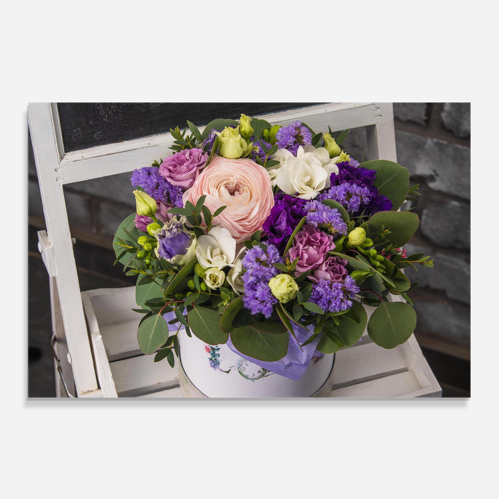 Panel Szklany do Kuchni Big Pink Rose Bouquet mockup 0