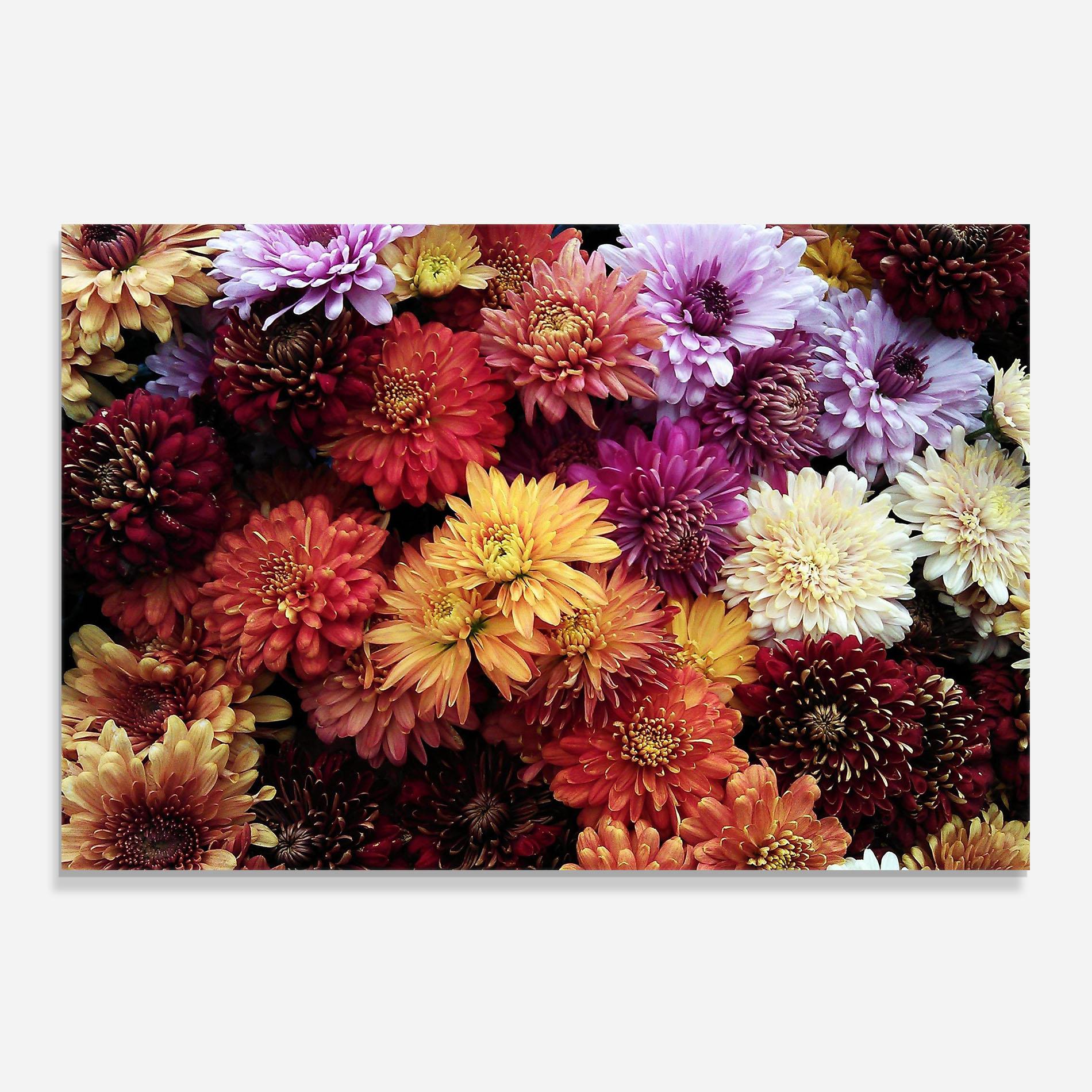 Panel Szklany do Kuchni Flower Wall mockup 0