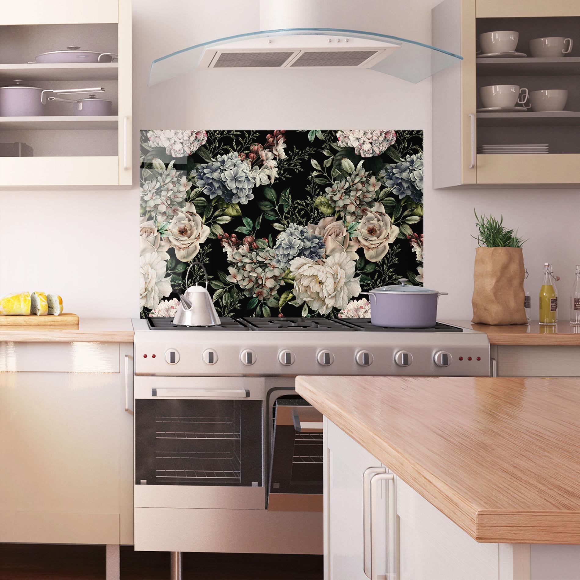 Panel Szklany do Kuchni Flowers Bouquet mockup 1