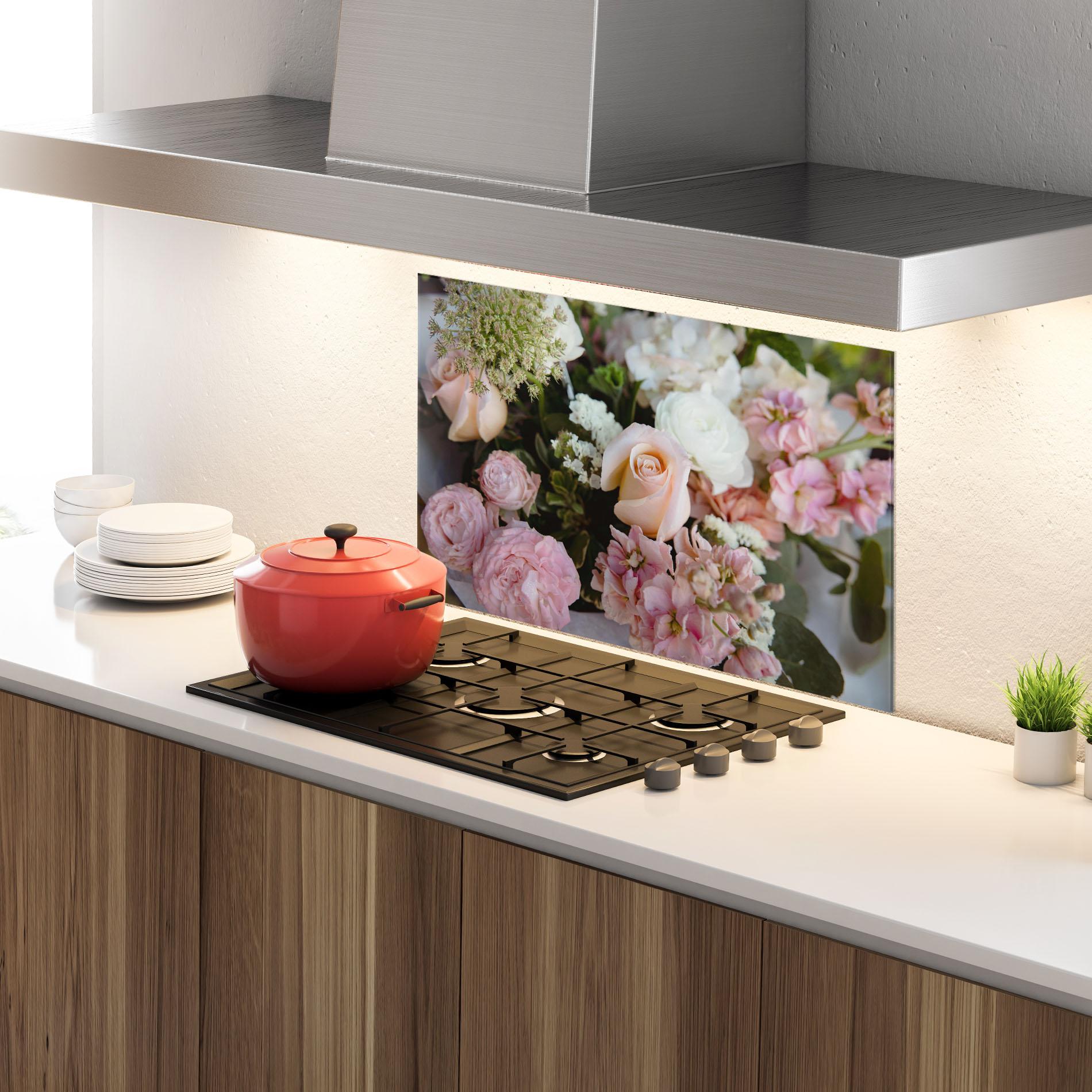 Panel Szklany do Kuchni Beautiful Pink Pastel mockup 4