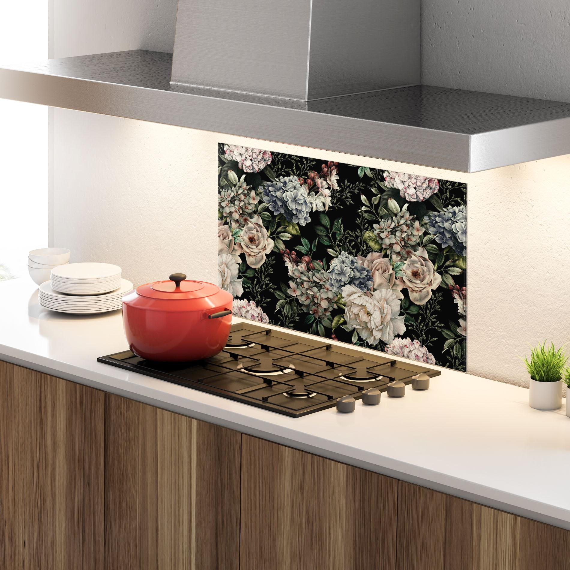 Panel Szklany do Kuchni Flowers Bouquet mockup 4