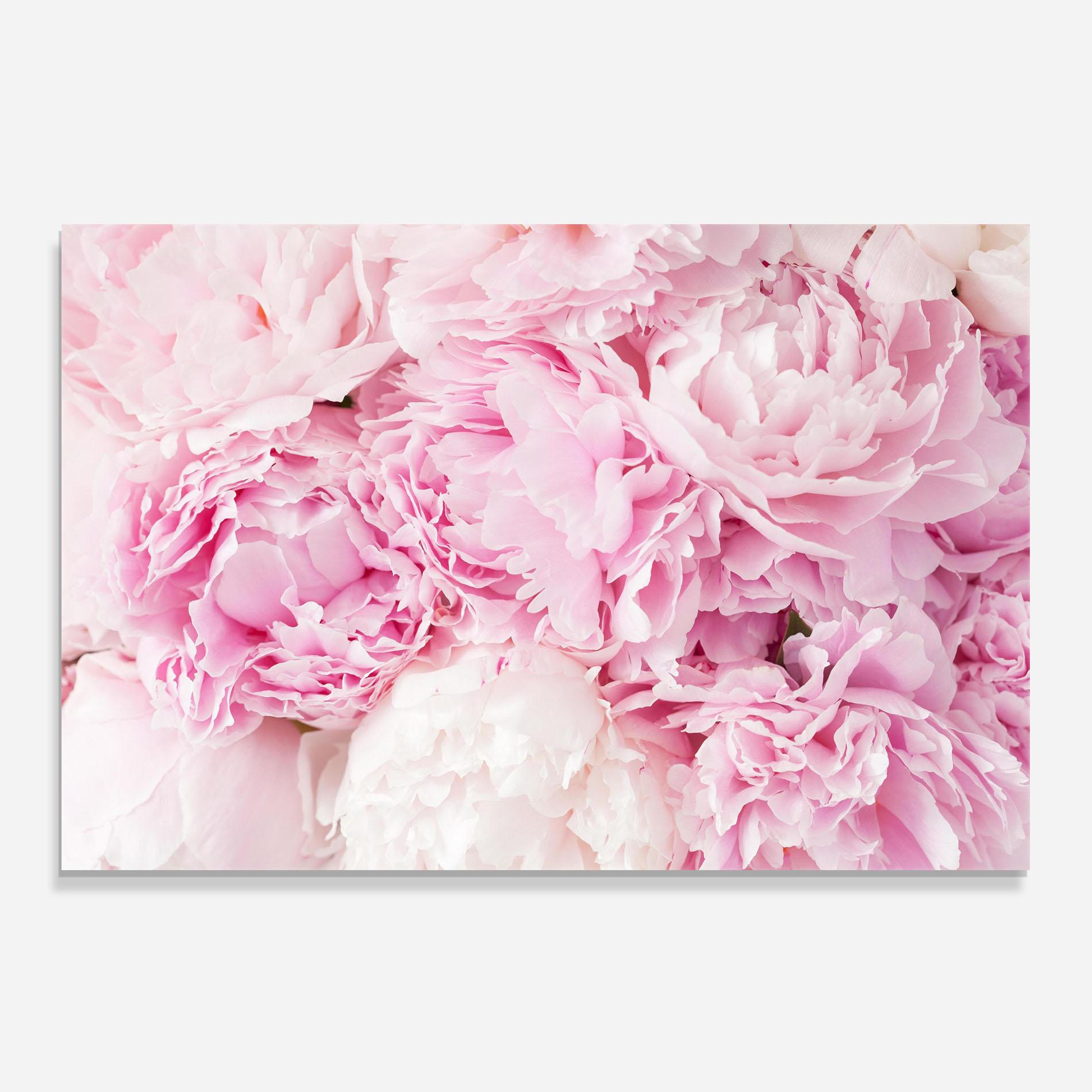 Panel Szklany do Kuchni Dreamy Pink Pastel Peony mockup 0