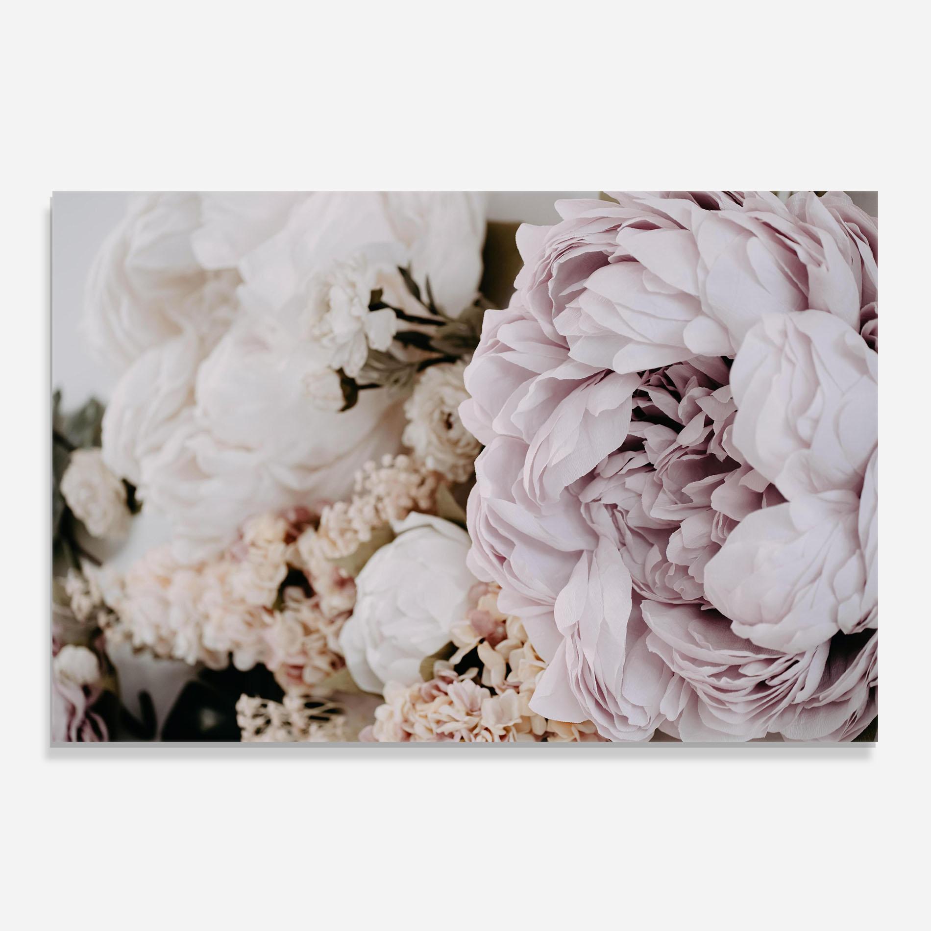 Panel Szklany do Kuchni Grey Peony Bouquet mockup 0