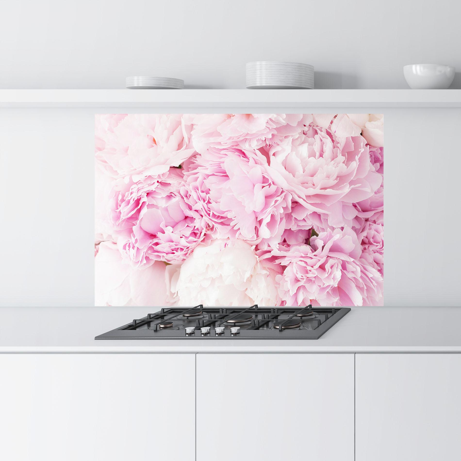Panel Szklany do Kuchni Dreamy Pink Pastel Peony mockup 9
