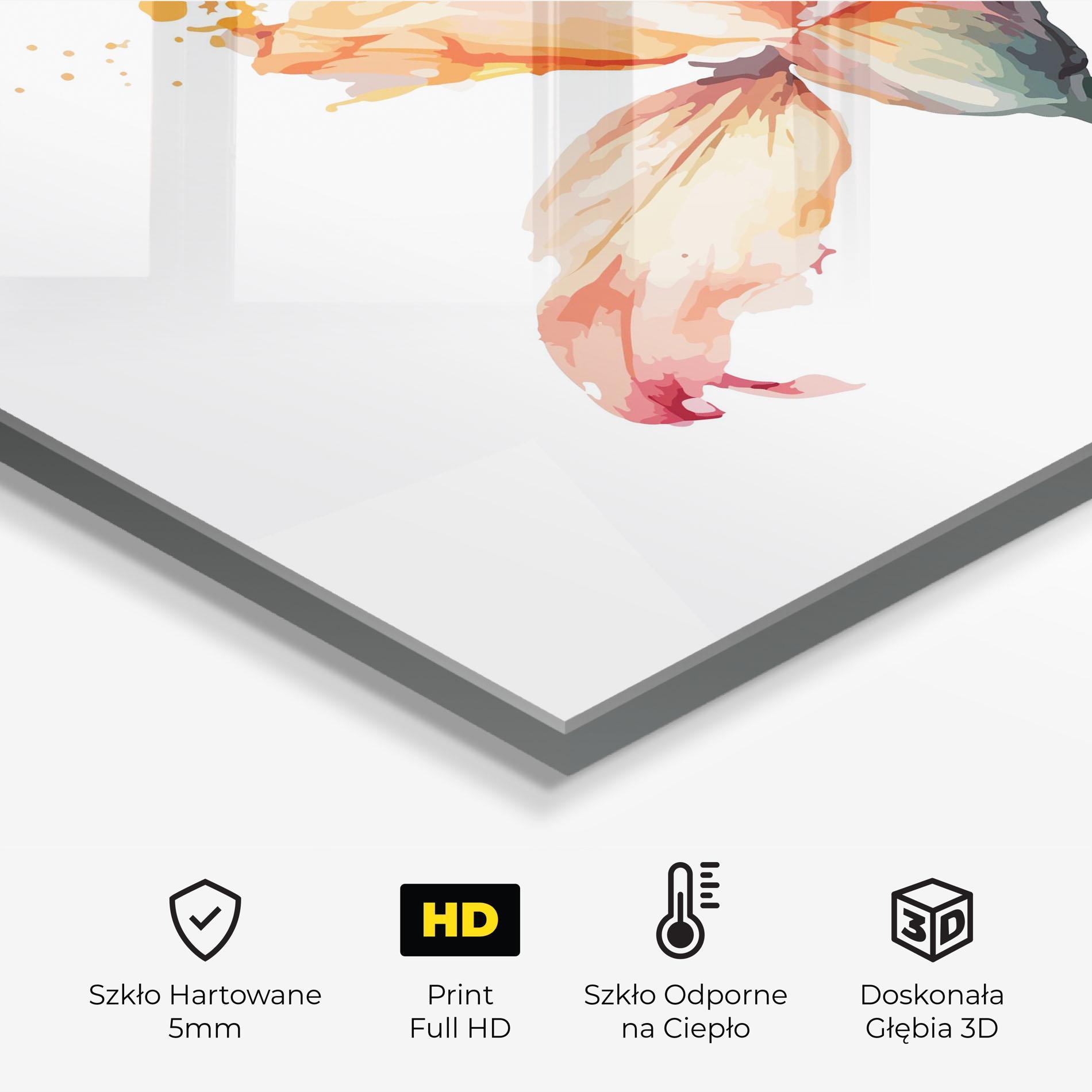 Panel Szklany do Kuchni Orange Purple Lily mockup 2