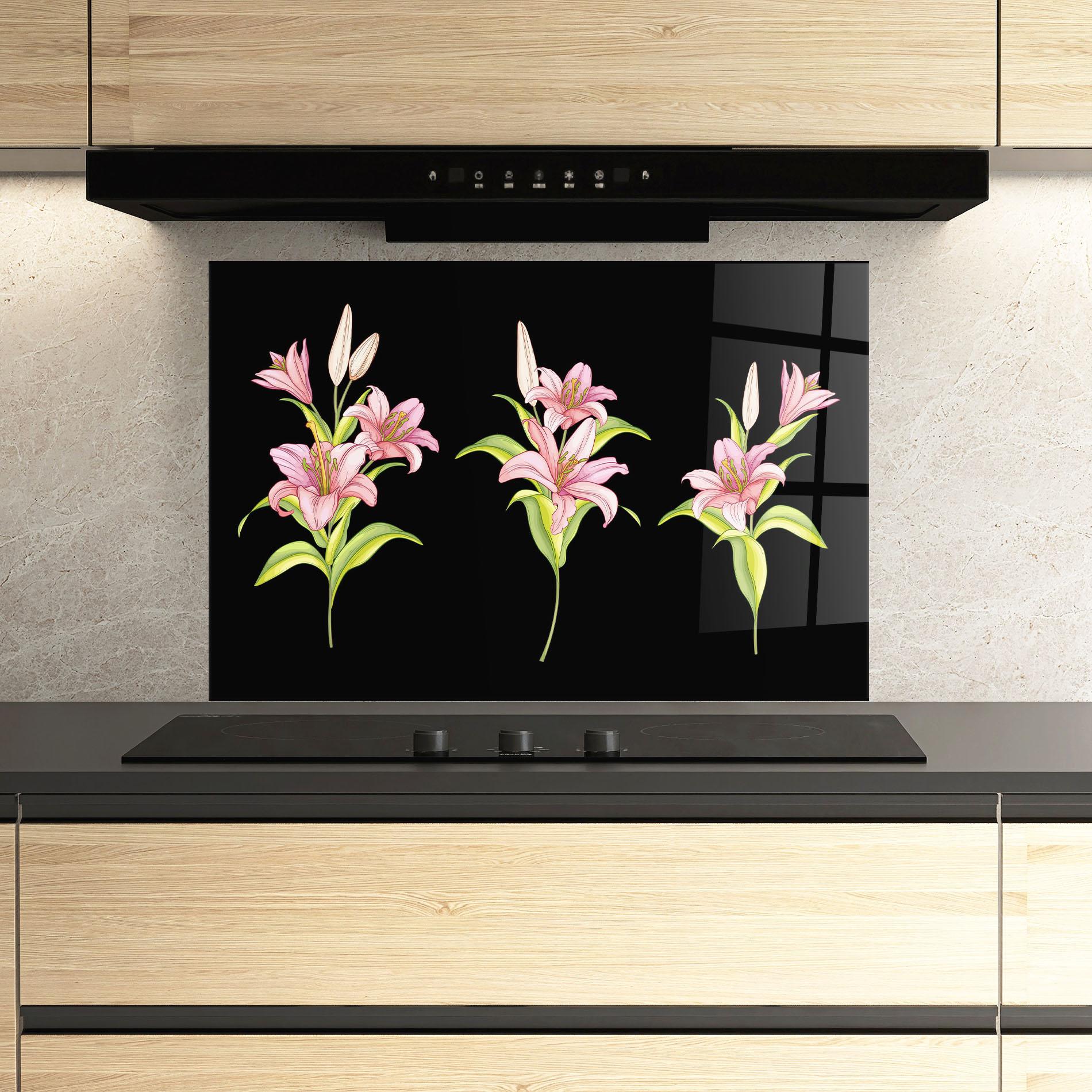 Panel Szklany do Kuchni Lily Set mockup 3