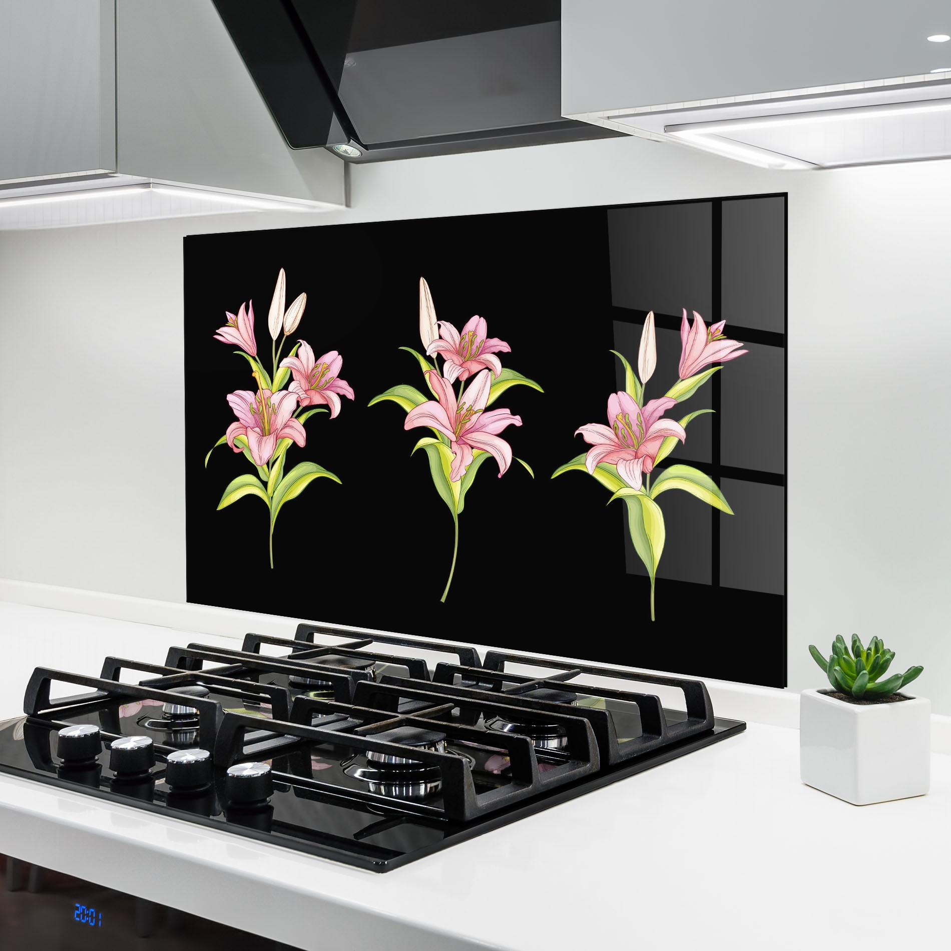Panel Szklany do Kuchni Lily Set mockup 6
