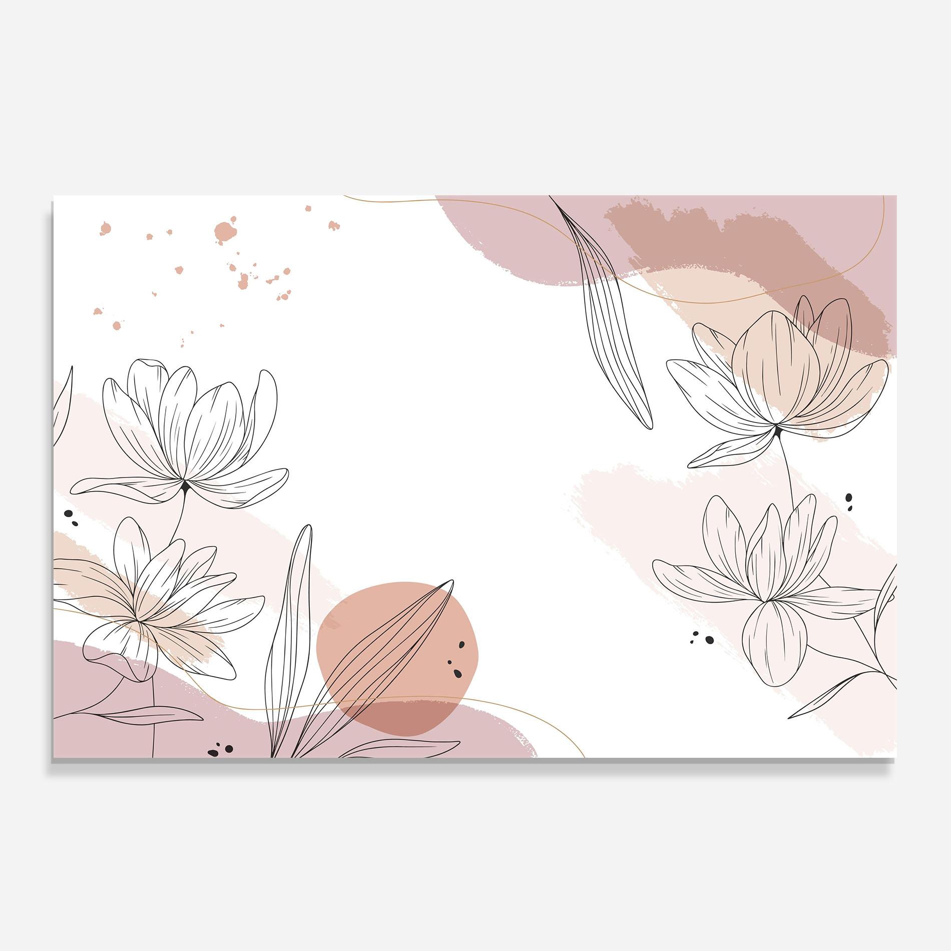 Panel Szklany do Kuchni Black Pink Line mockup 0