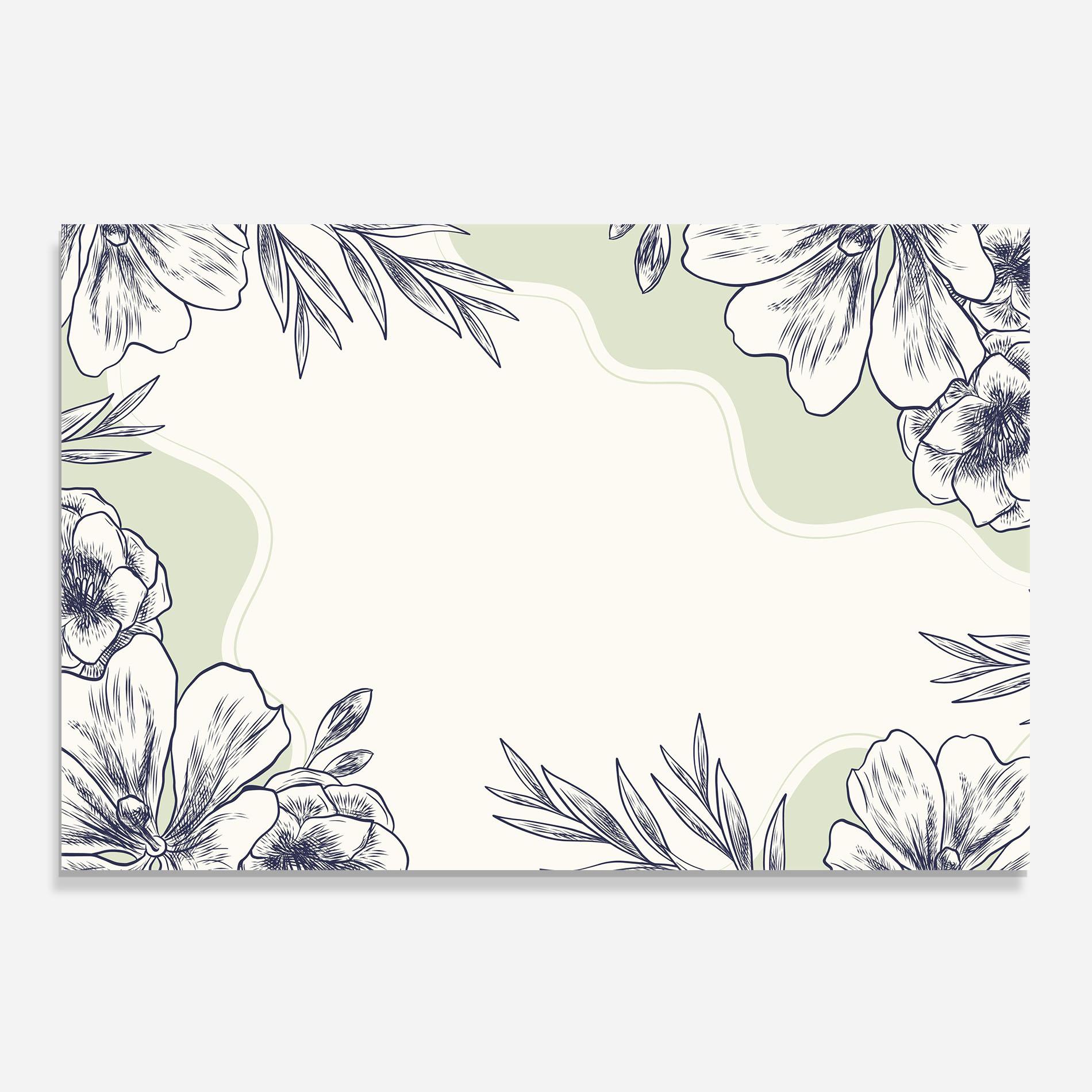 Panel Szklany do Kuchni Blue Line Green mockup 0