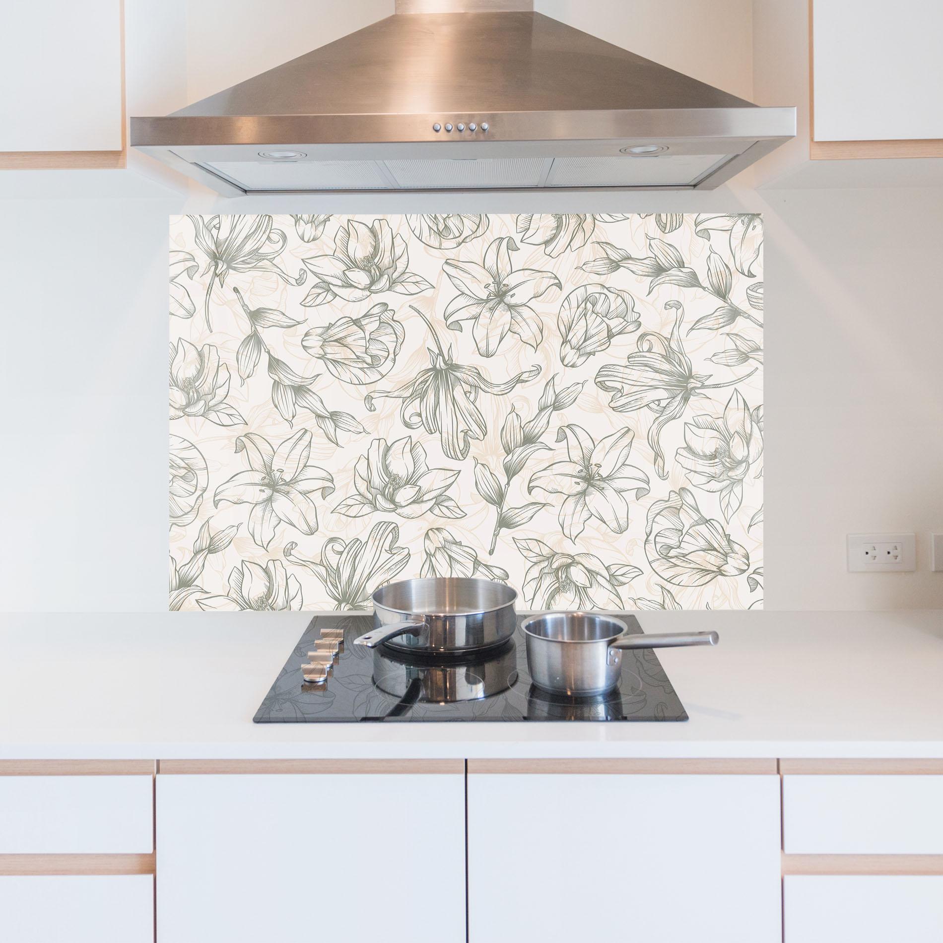 Panel Szklany do Kuchni Cream Grey Line mockup 5