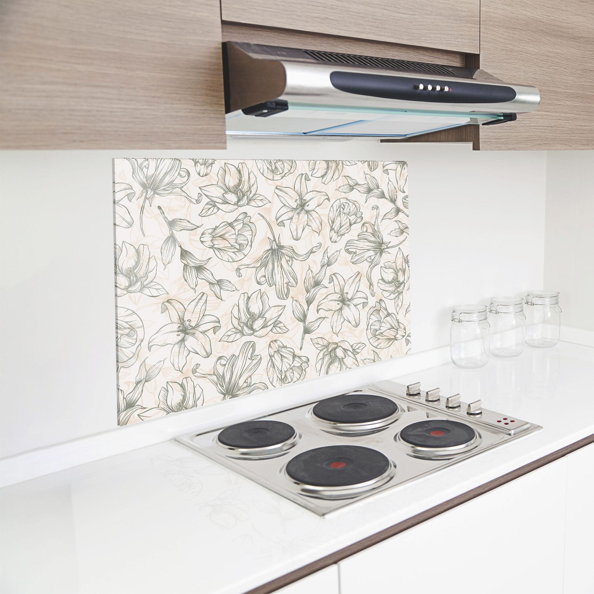 Panel Szklany do Kuchni Cream Grey Line mockup 8