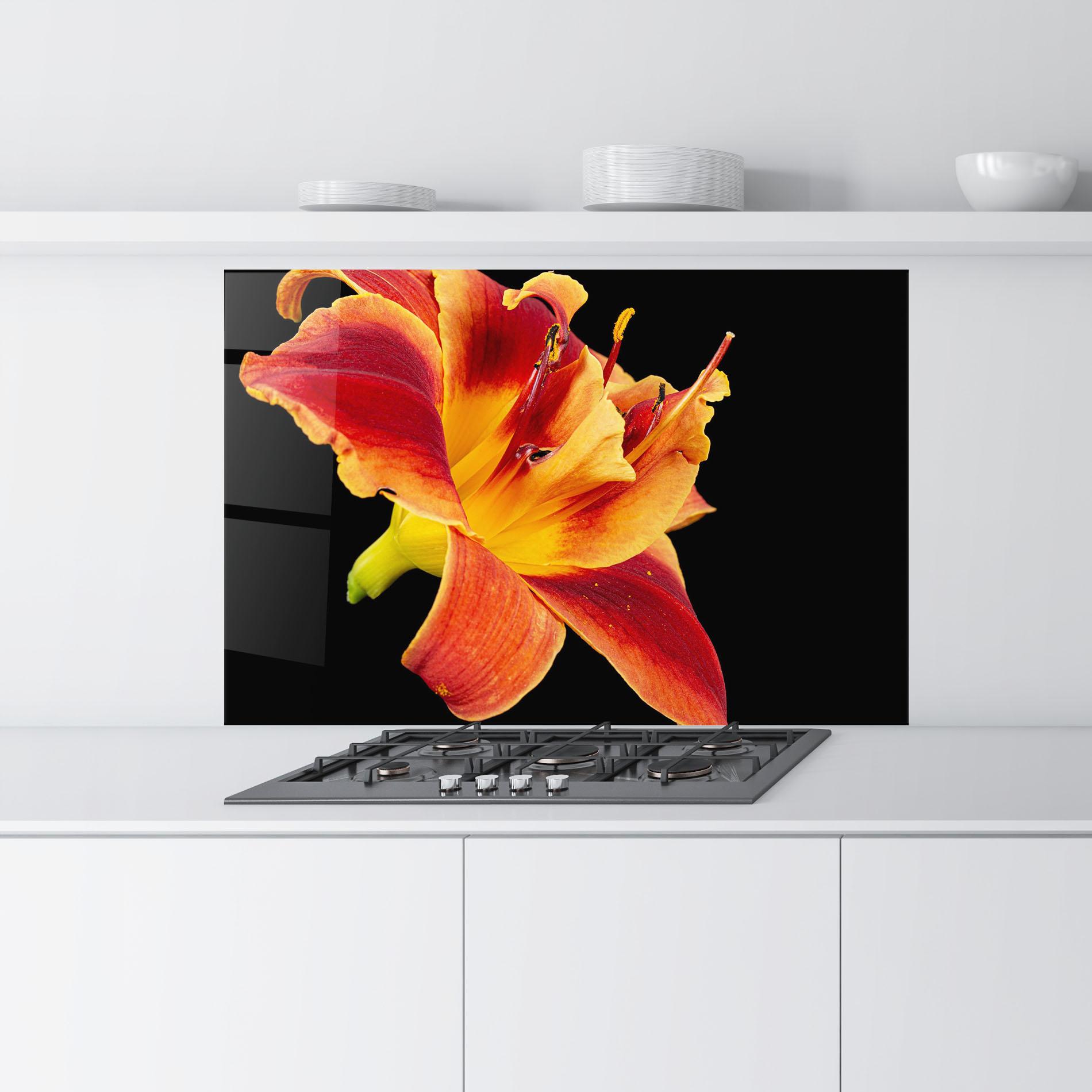 Panel Szklany do Kuchni Exotic Orange Red mockup 9