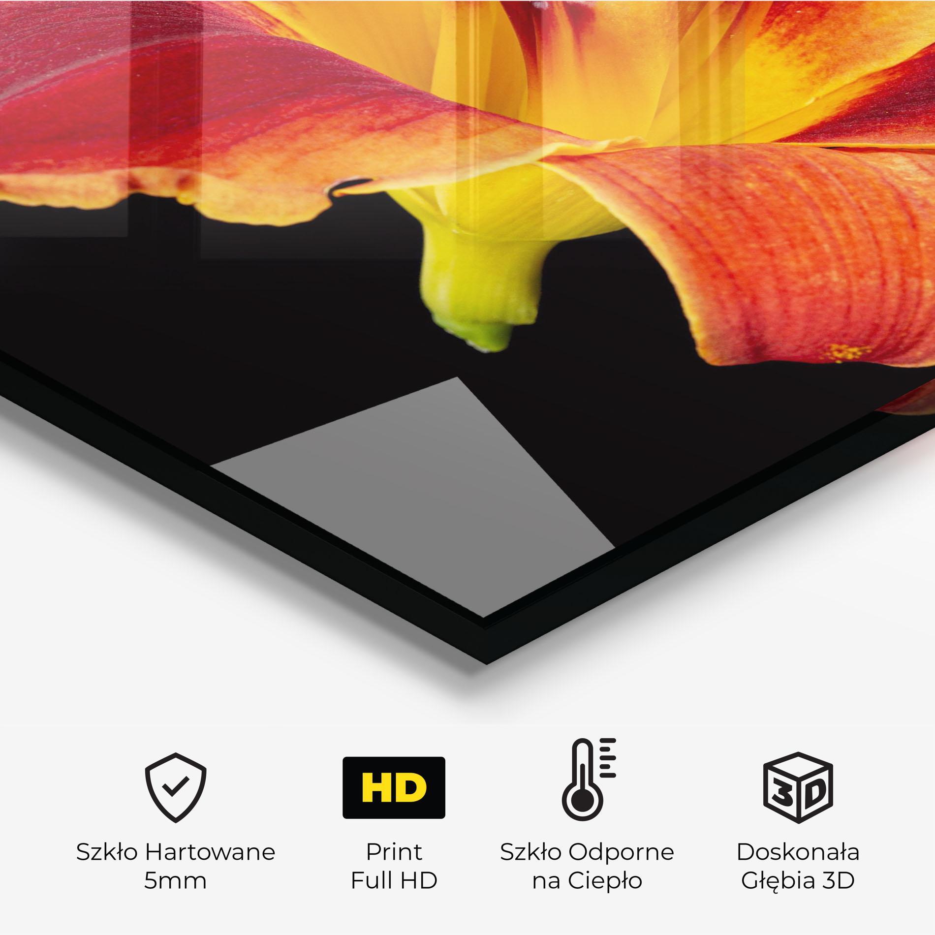 Panel Szklany do Kuchni Exotic Orange Red mockup 2