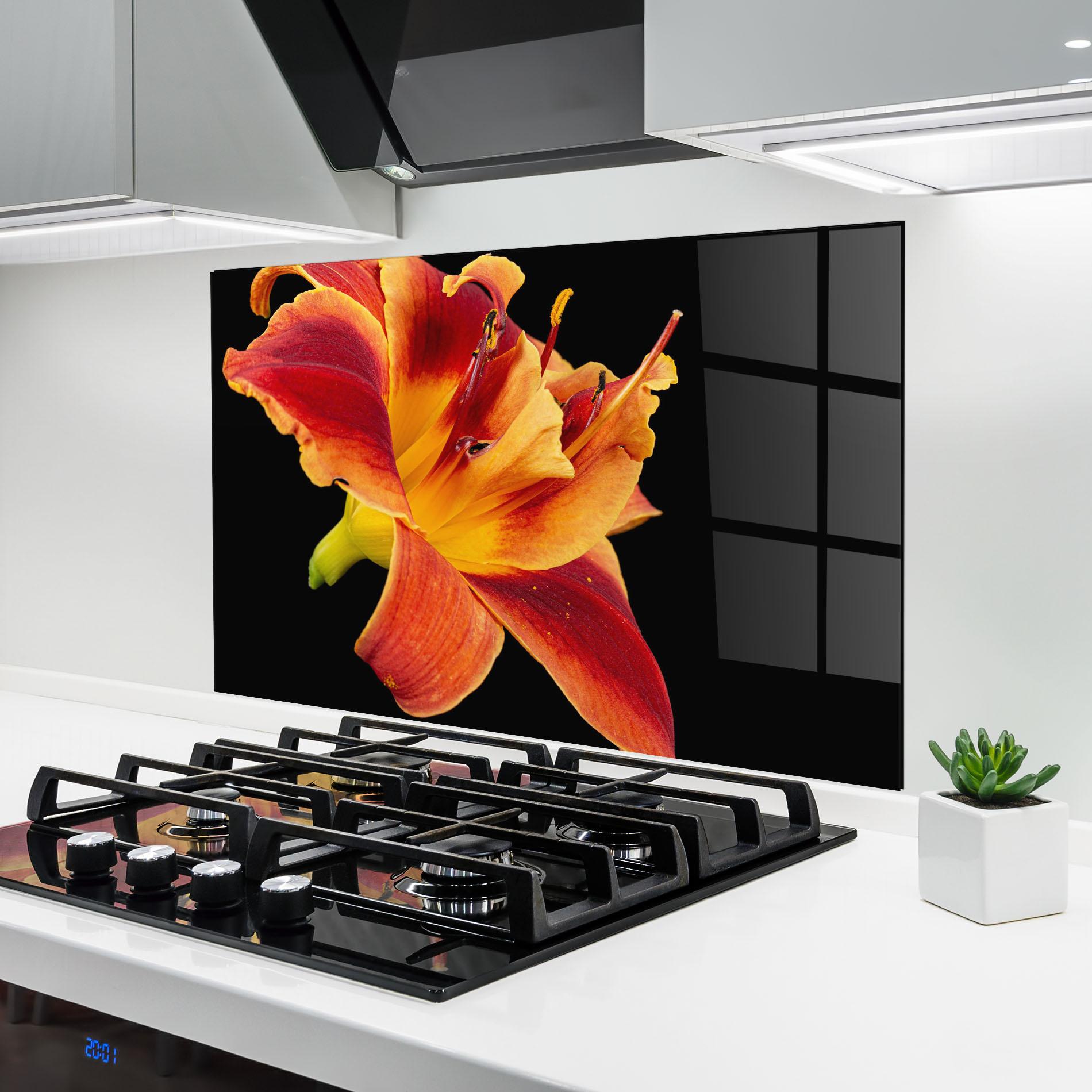 Panel Szklany do Kuchni Exotic Orange Red mockup 6