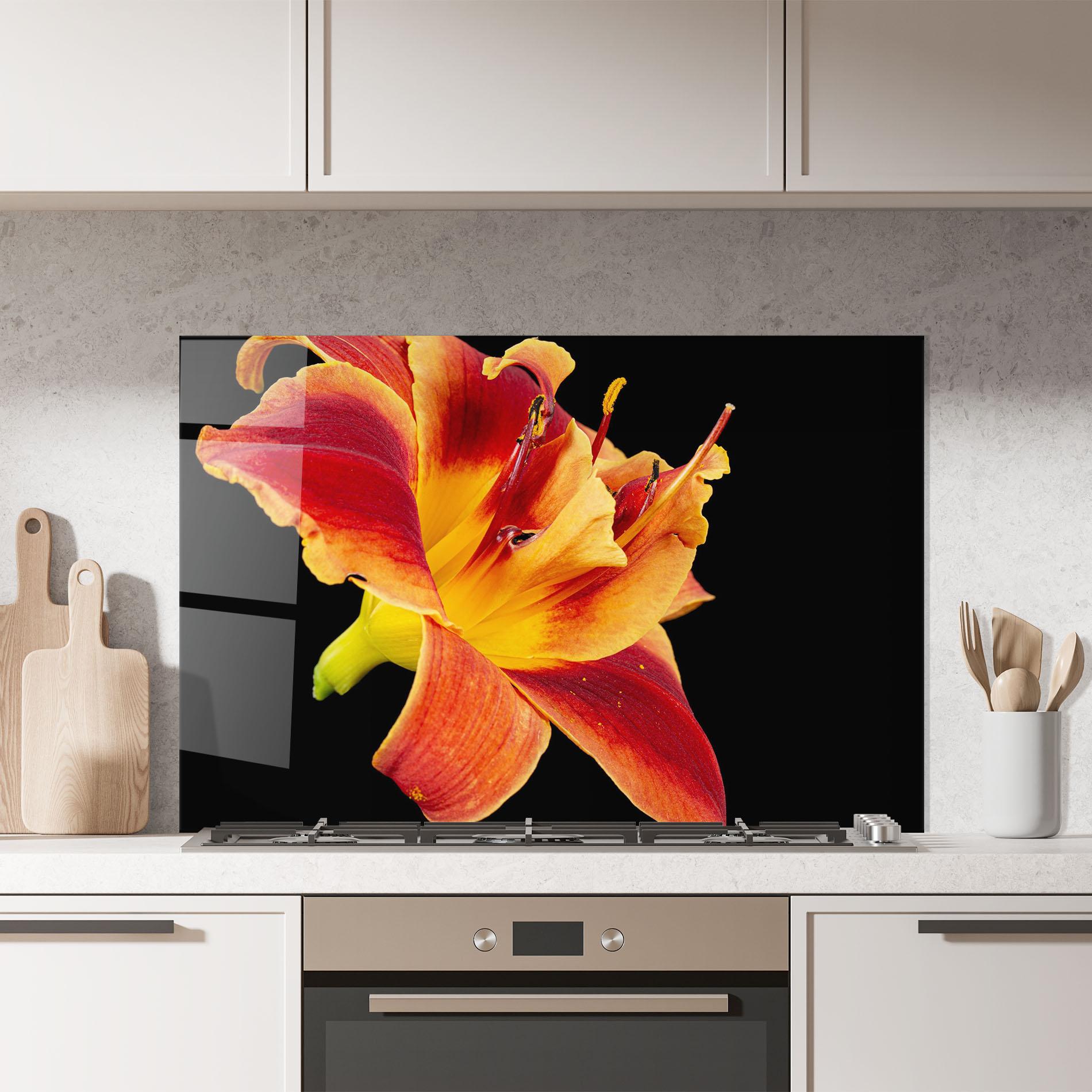 Panel Szklany do Kuchni Exotic Orange Red mockup 7