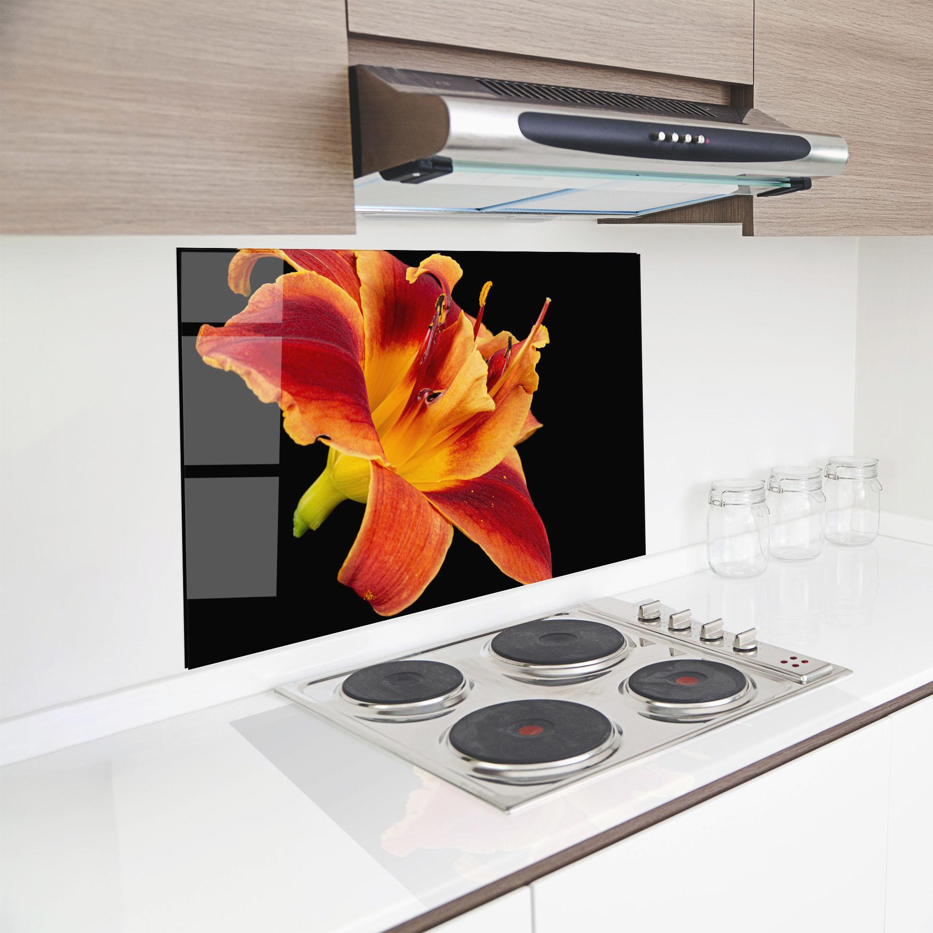 Panel Szklany do Kuchni Exotic Orange Red mockup 8