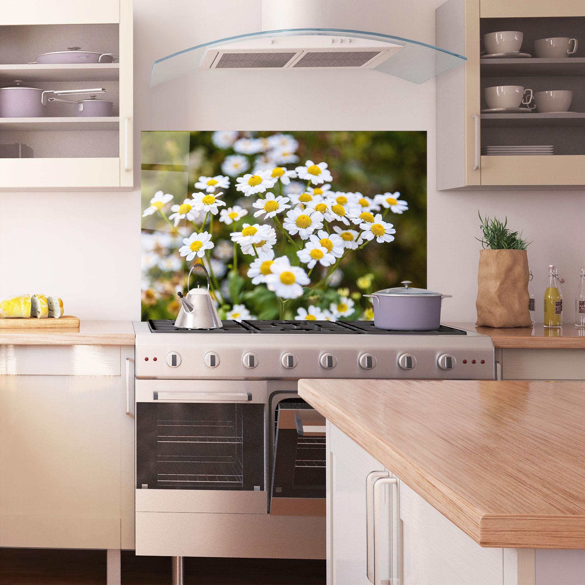 Panel Szklany do Kuchni Flowers Garden mockup 1