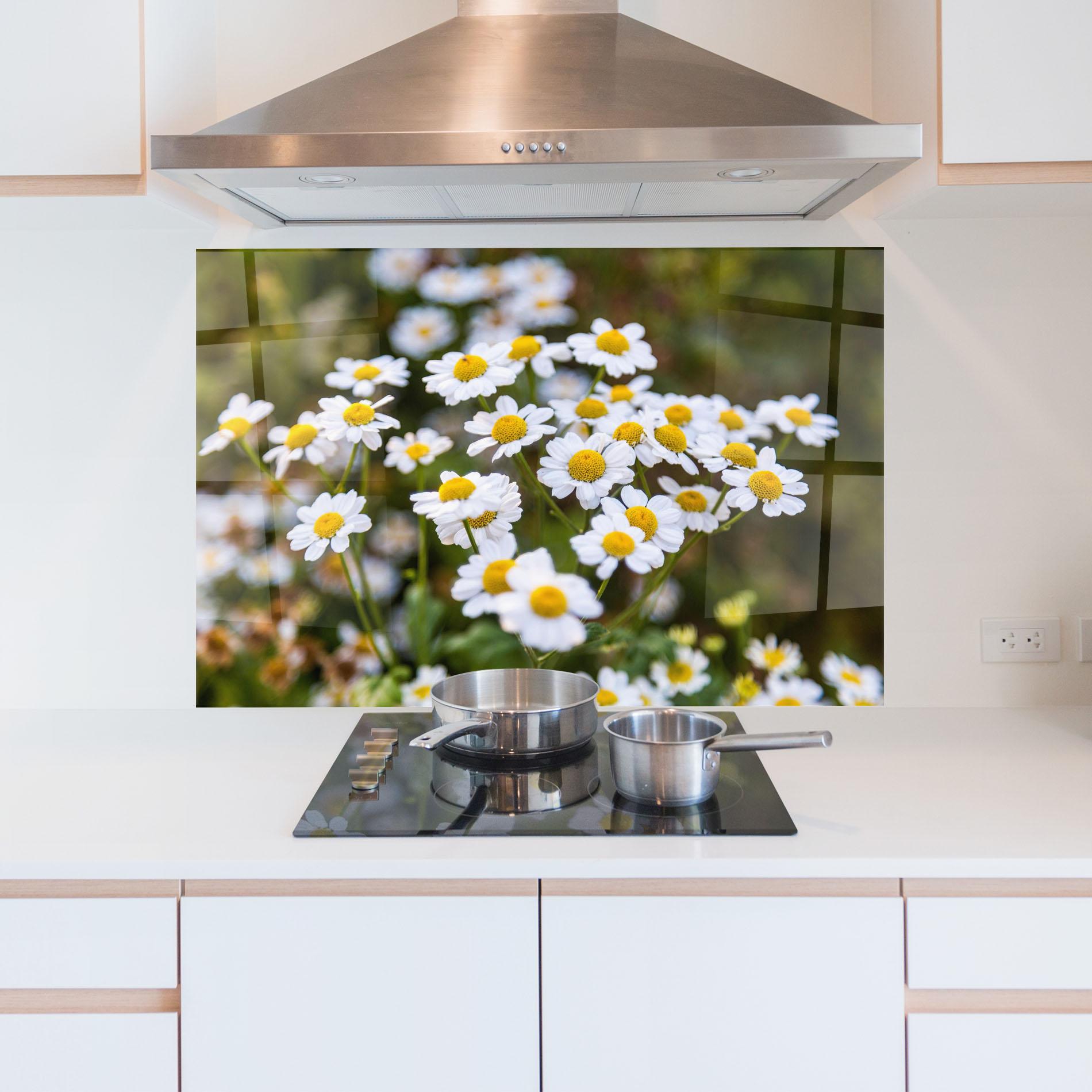 Panel Szklany do Kuchni Flowers Garden mockup 5