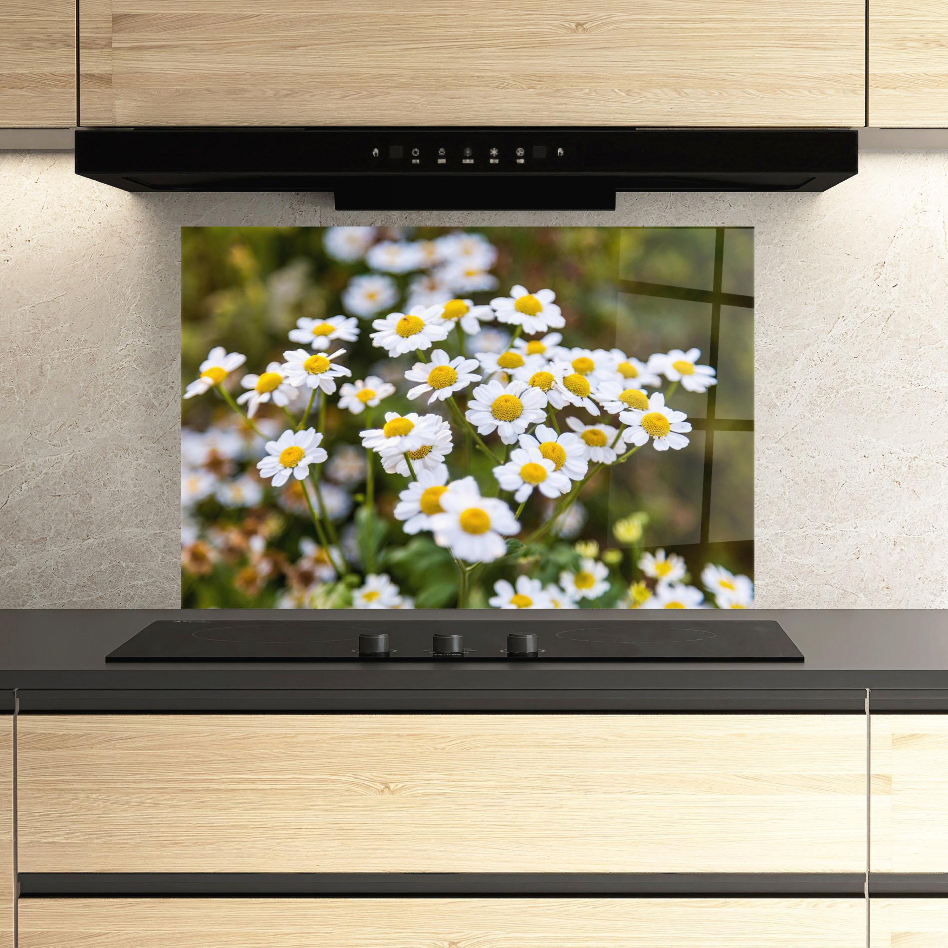 Panel Szklany do Kuchni Flowers Garden mockup 3