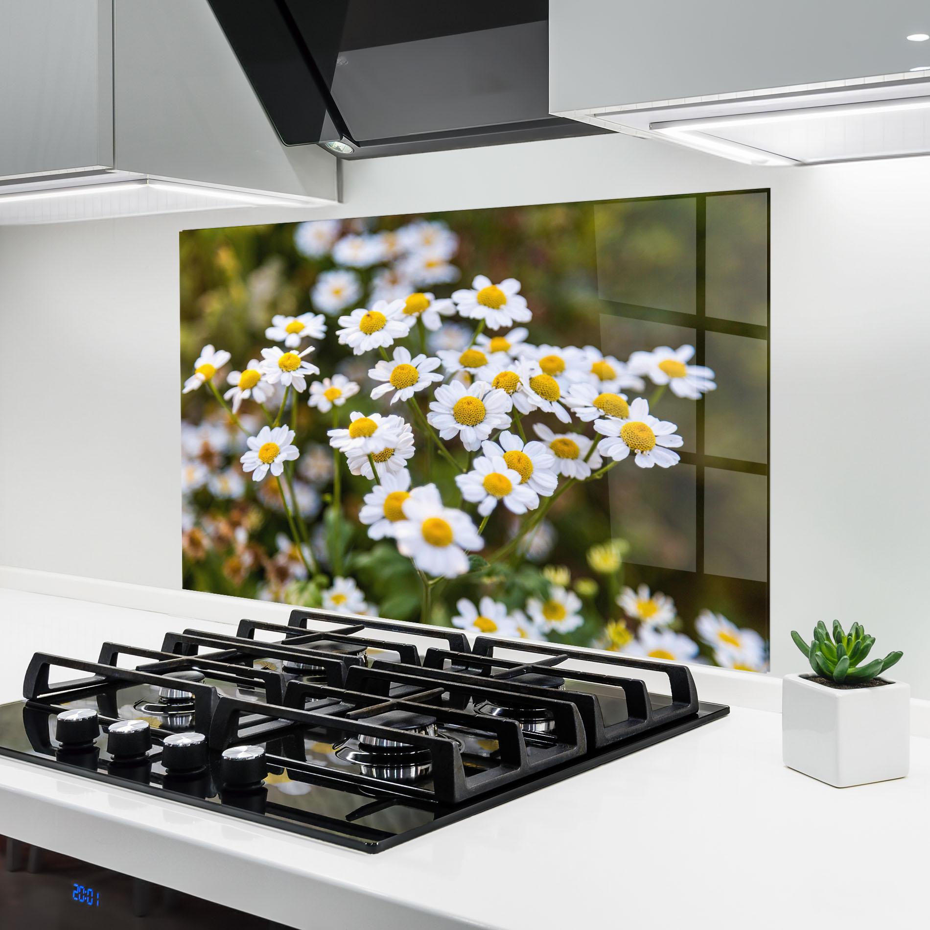 Panel Szklany do Kuchni Flowers Garden mockup 6