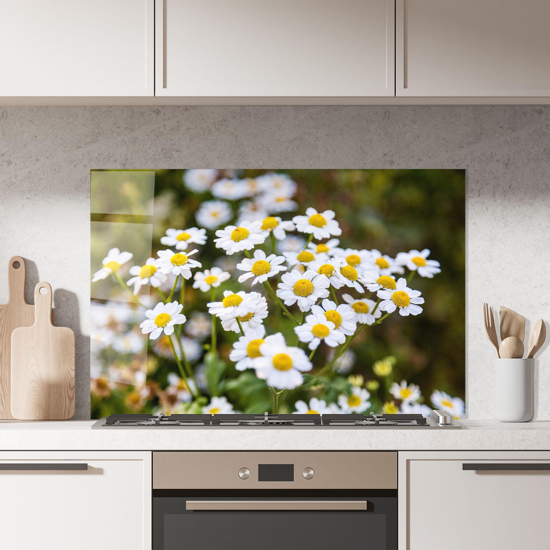 Panel Szklany do Kuchni Flowers Garden mockup 7